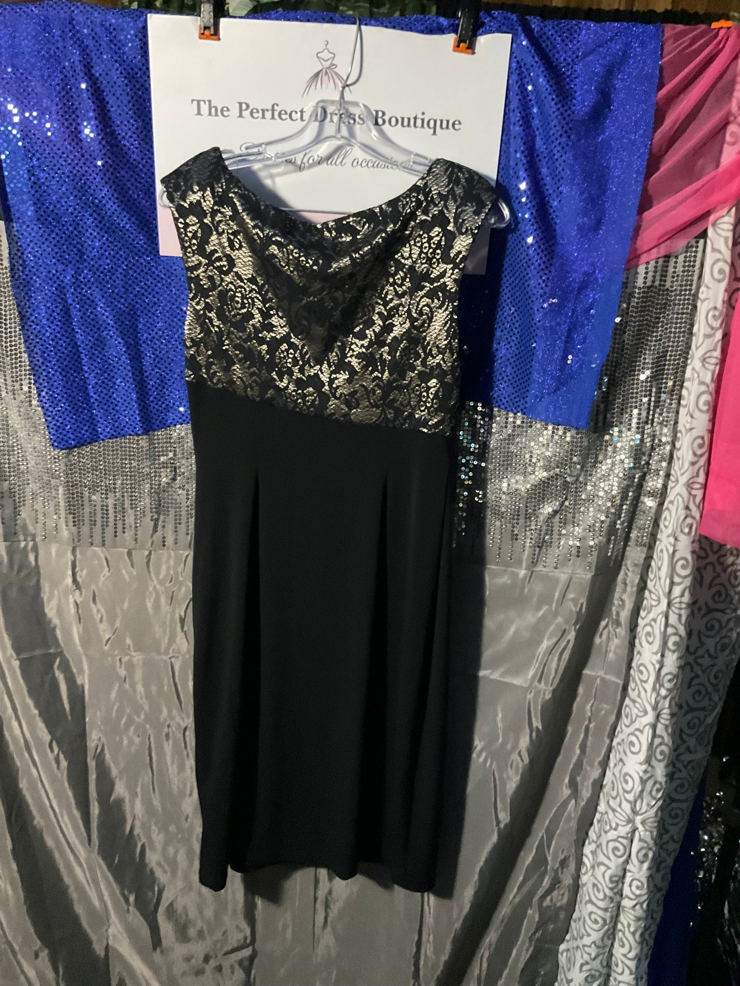 Black & Silver wrap style dress