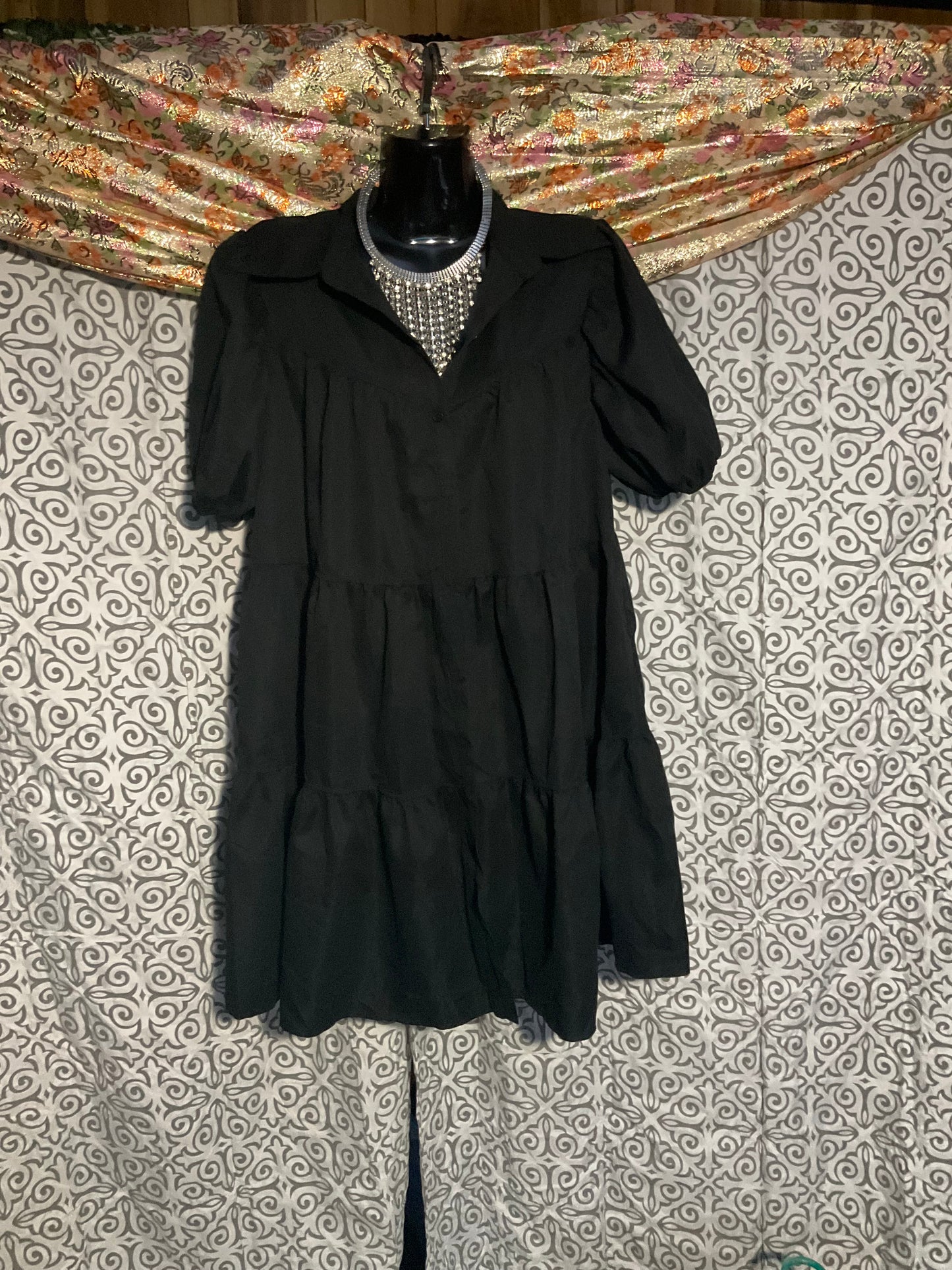 Black shirt dress