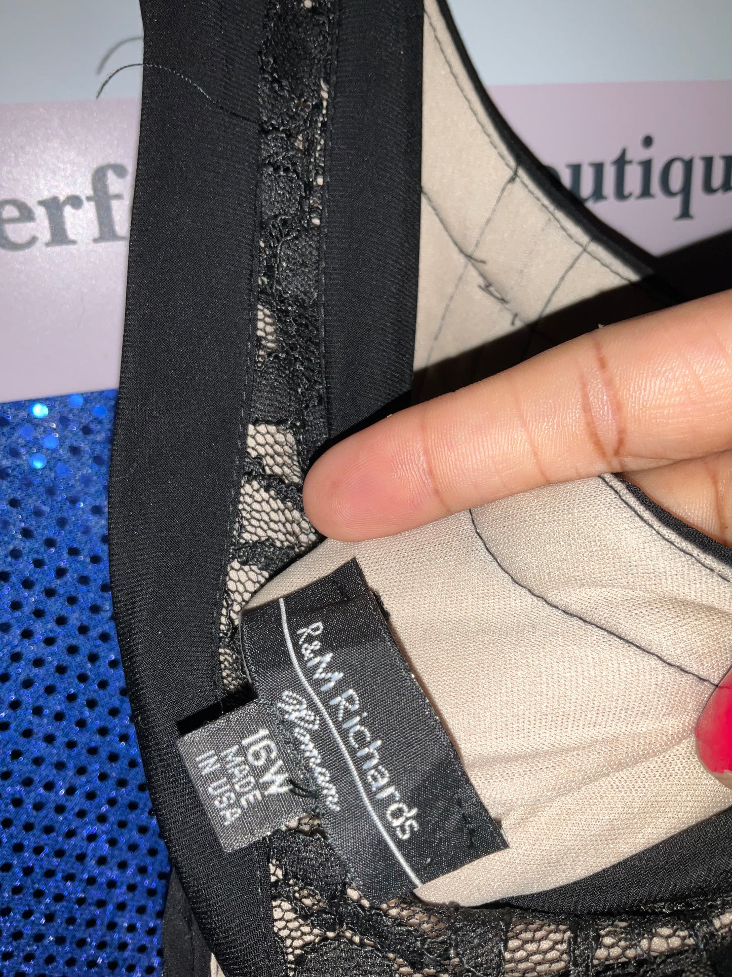 Black and tan R&M Richard’s gown