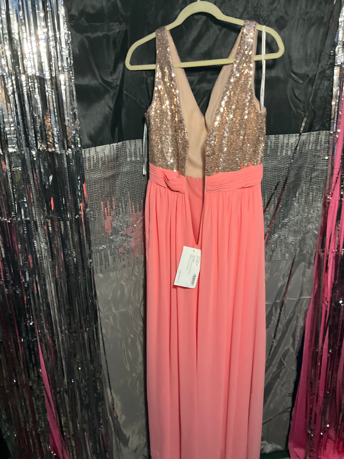 Rose Gold and Pink Designer Ball Gown