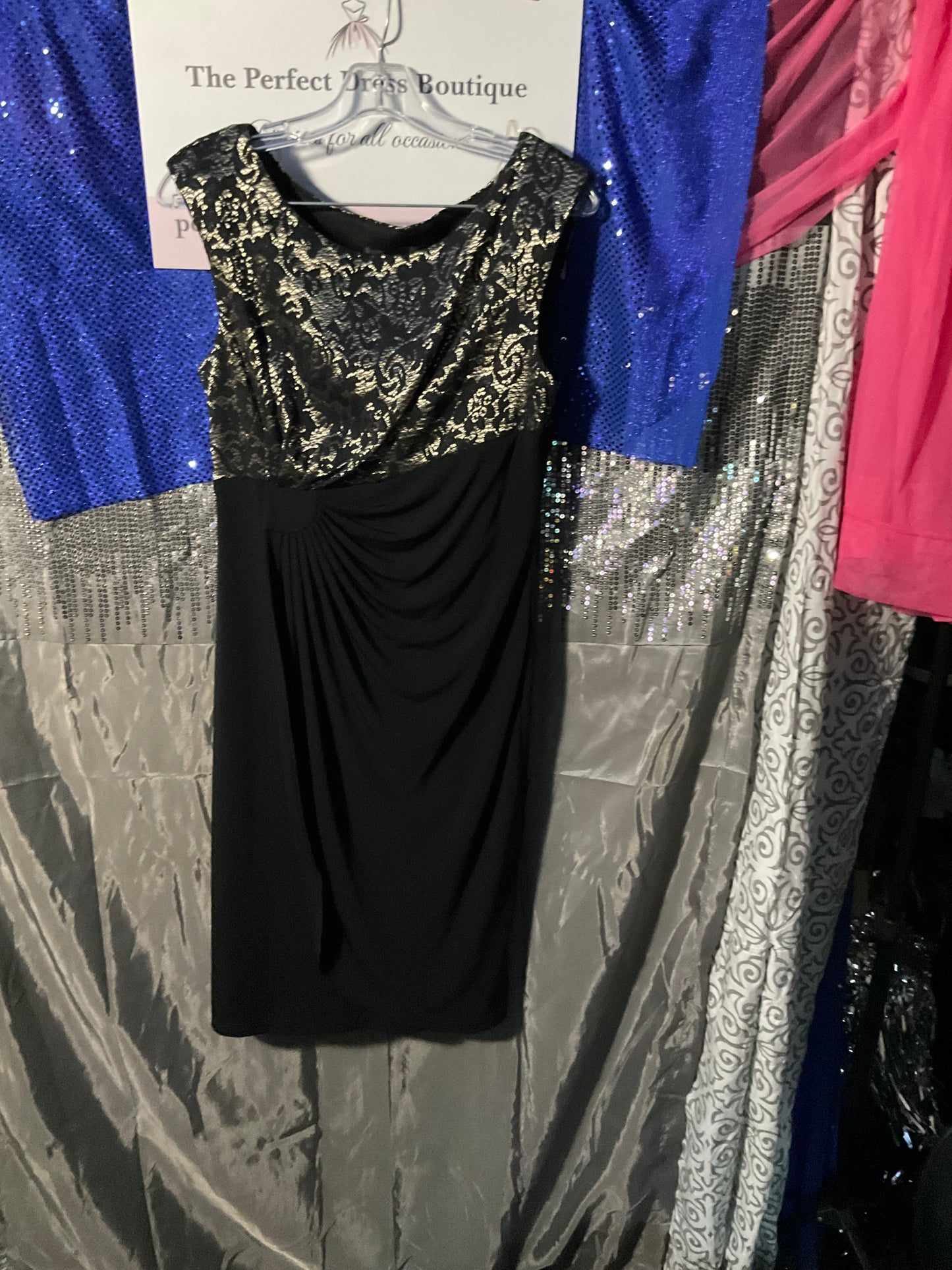 Black & Silver wrap style dress
