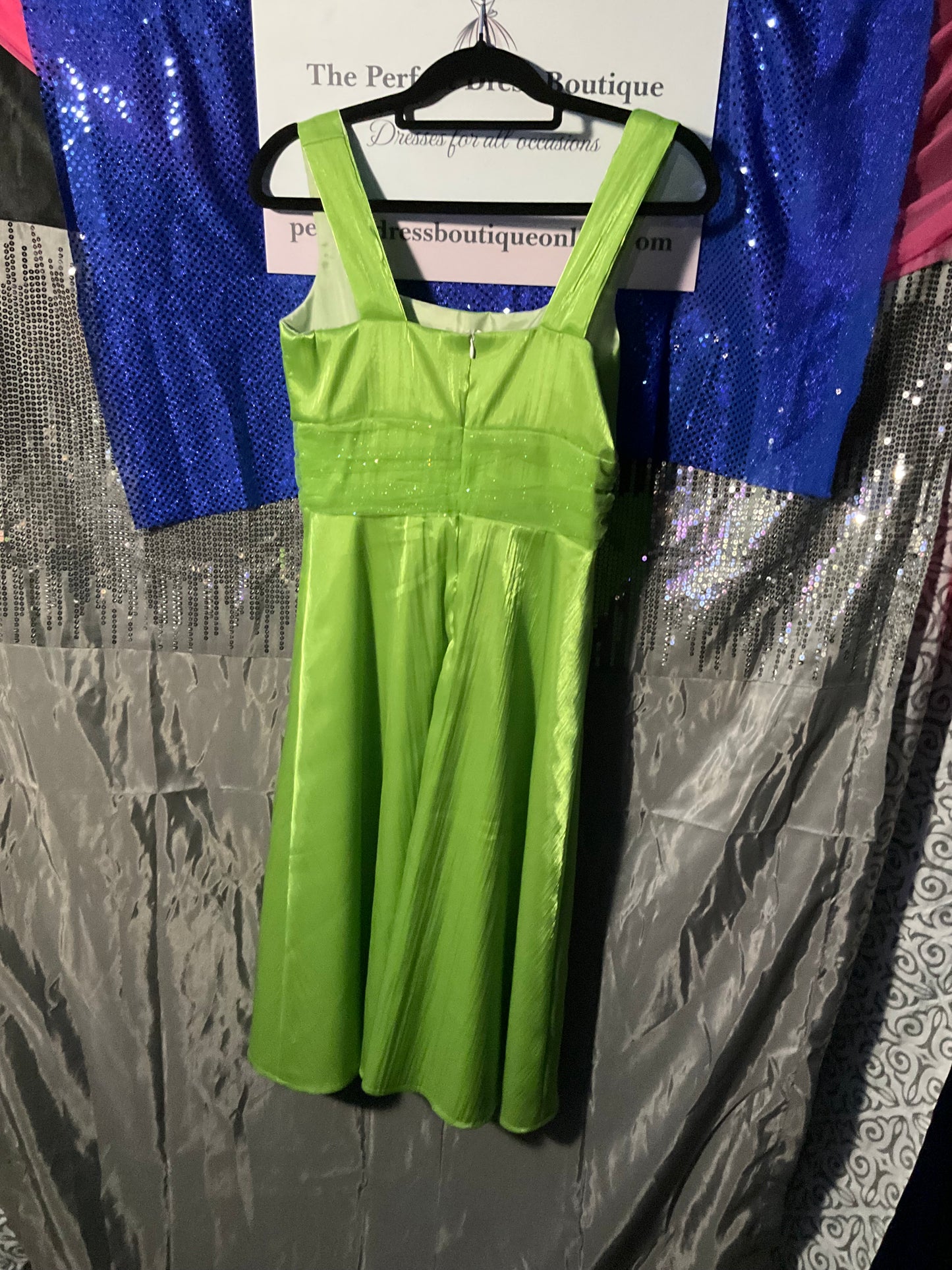 Lime Green mid-length dress