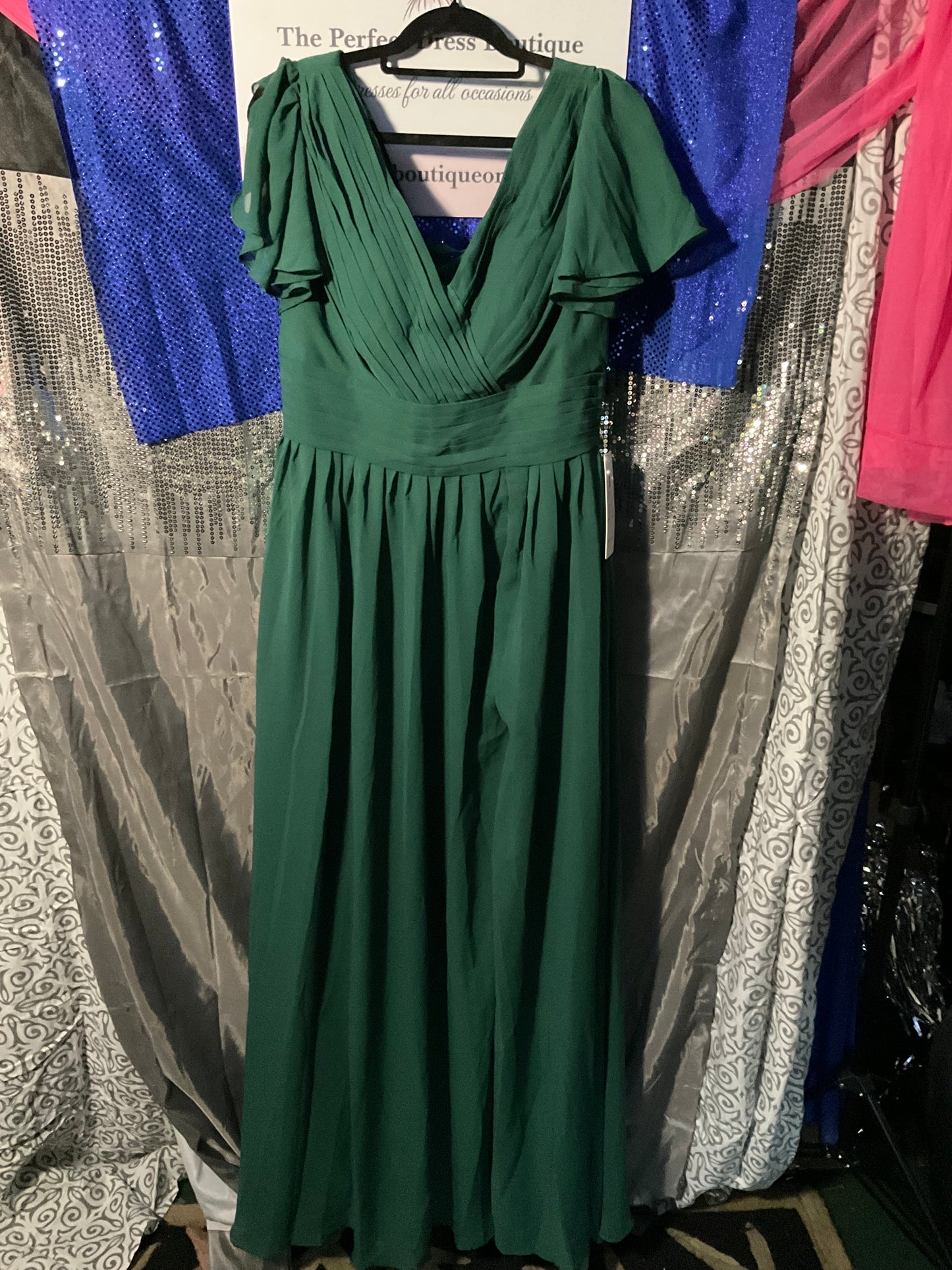 Elegant Green long Bridesmaid Dress