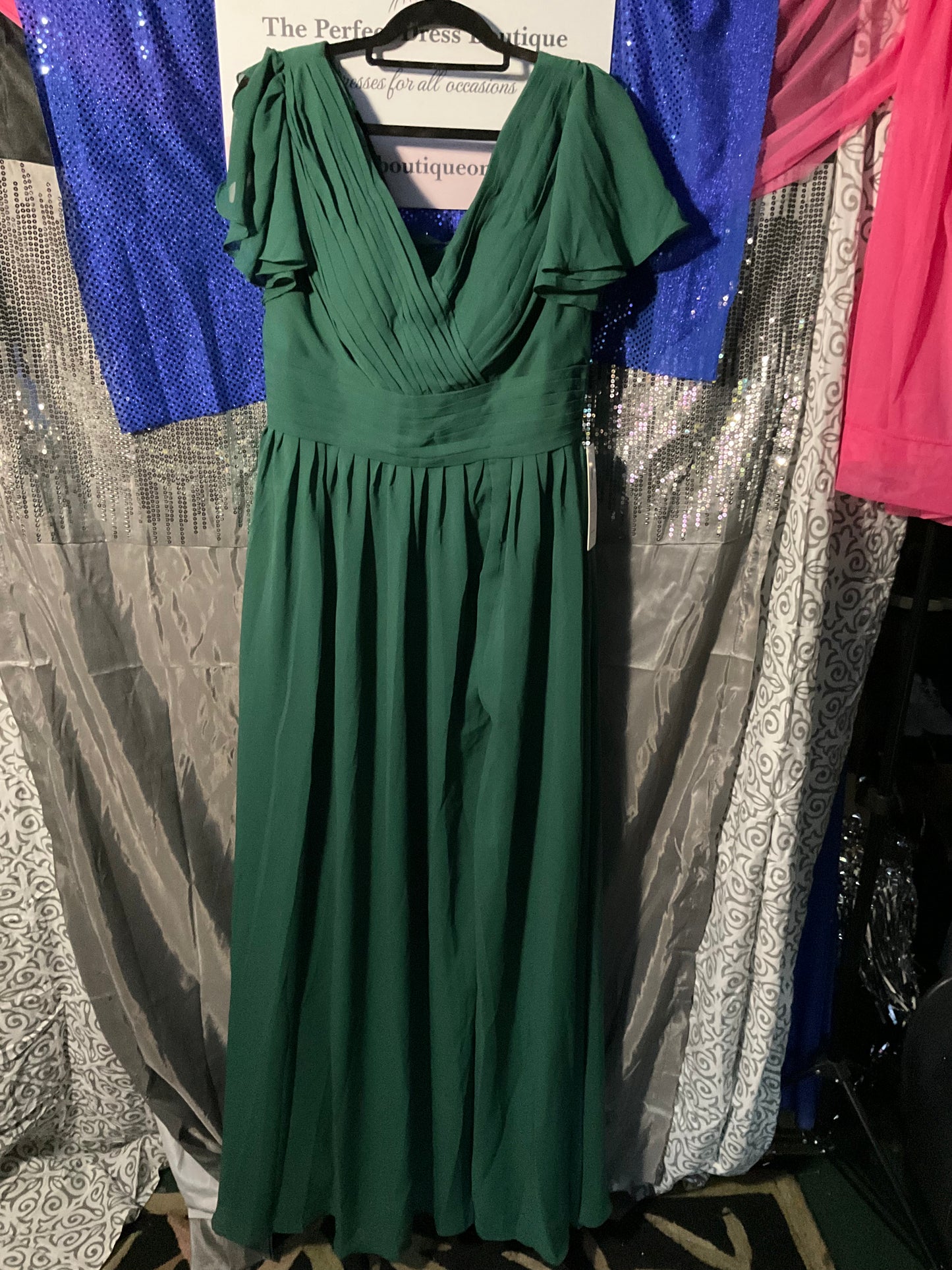 Elegant Green long Bridesmaid Dress
