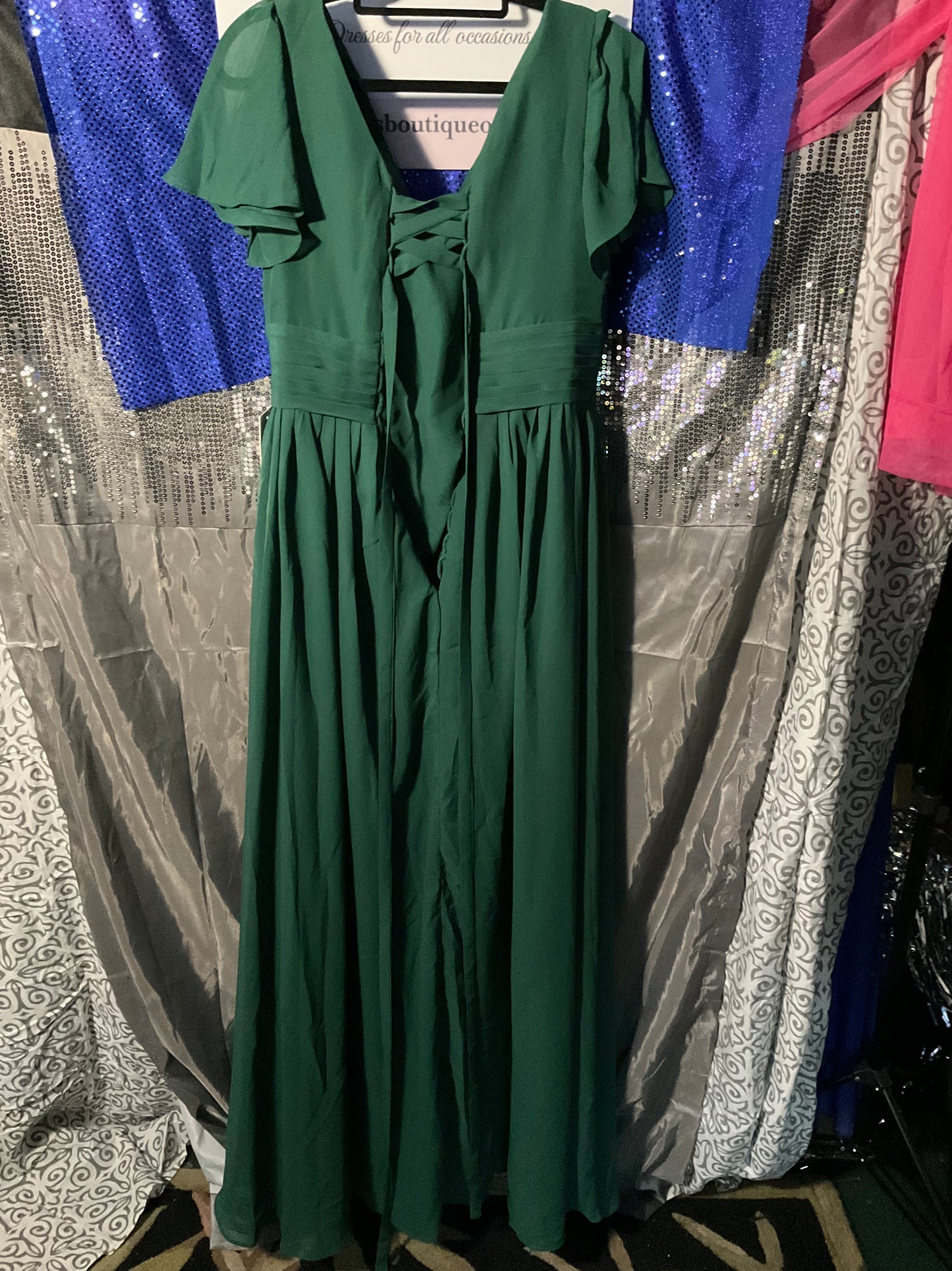 Elegant Green long Bridesmaid Dress