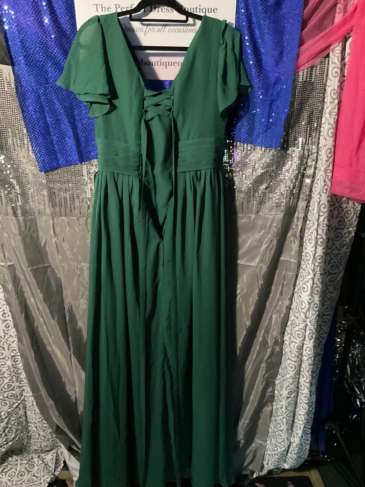 Elegant Green long Bridesmaid Dress