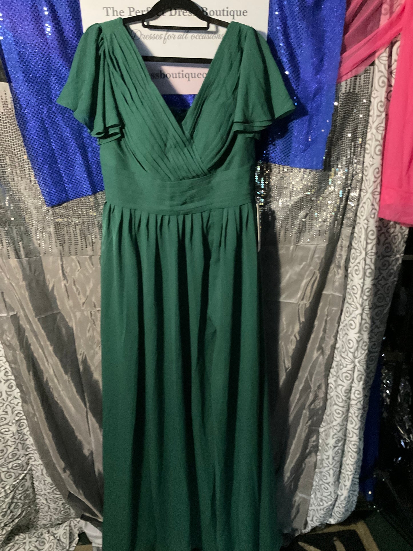 Elegant Green long Bridesmaid Dress