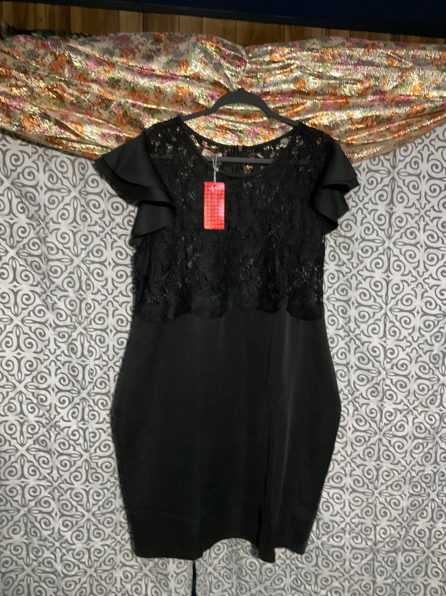 Black lace and satin Special Occasion Dress