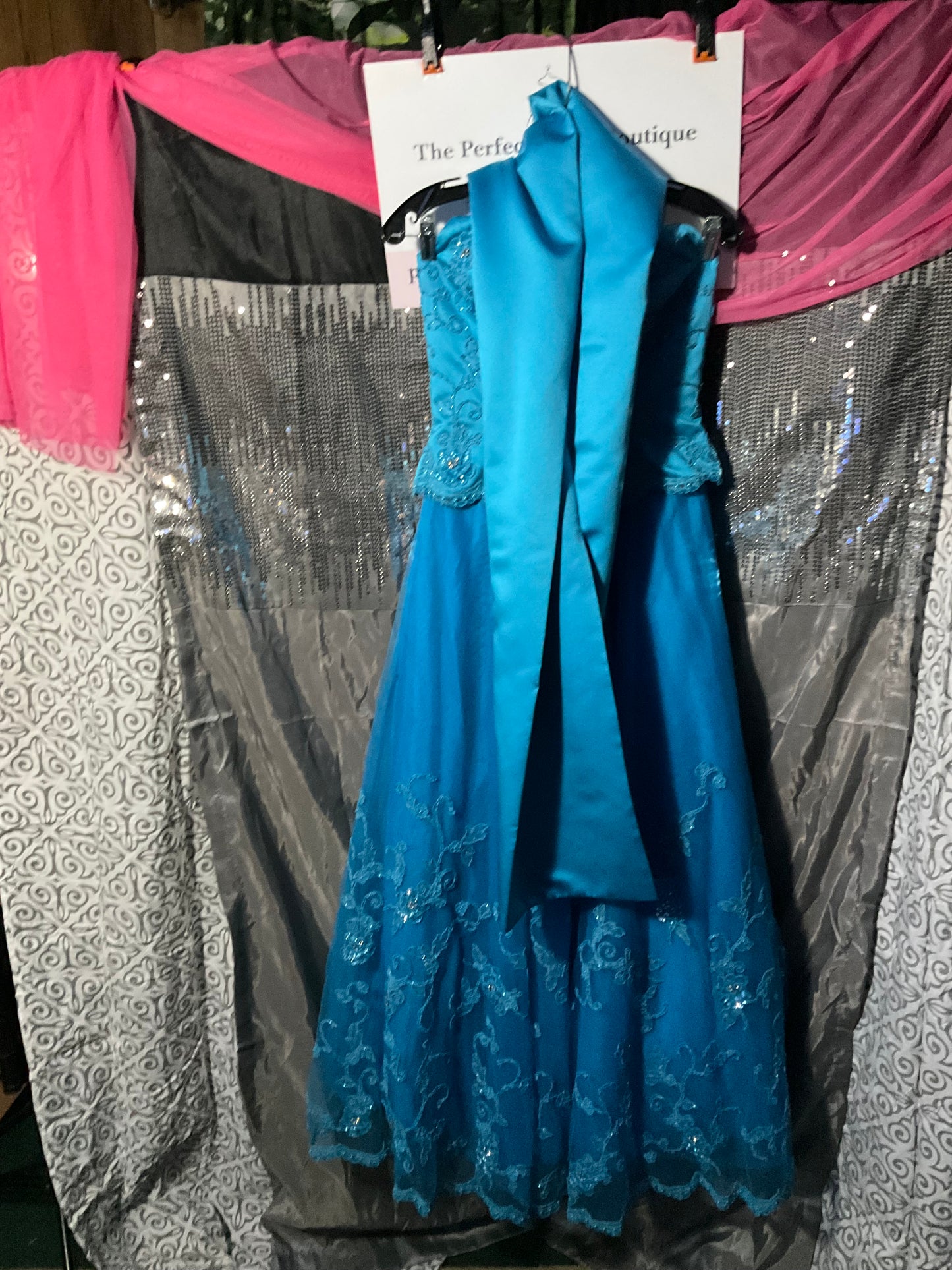 Beautiful Blue 2piece strapless gown