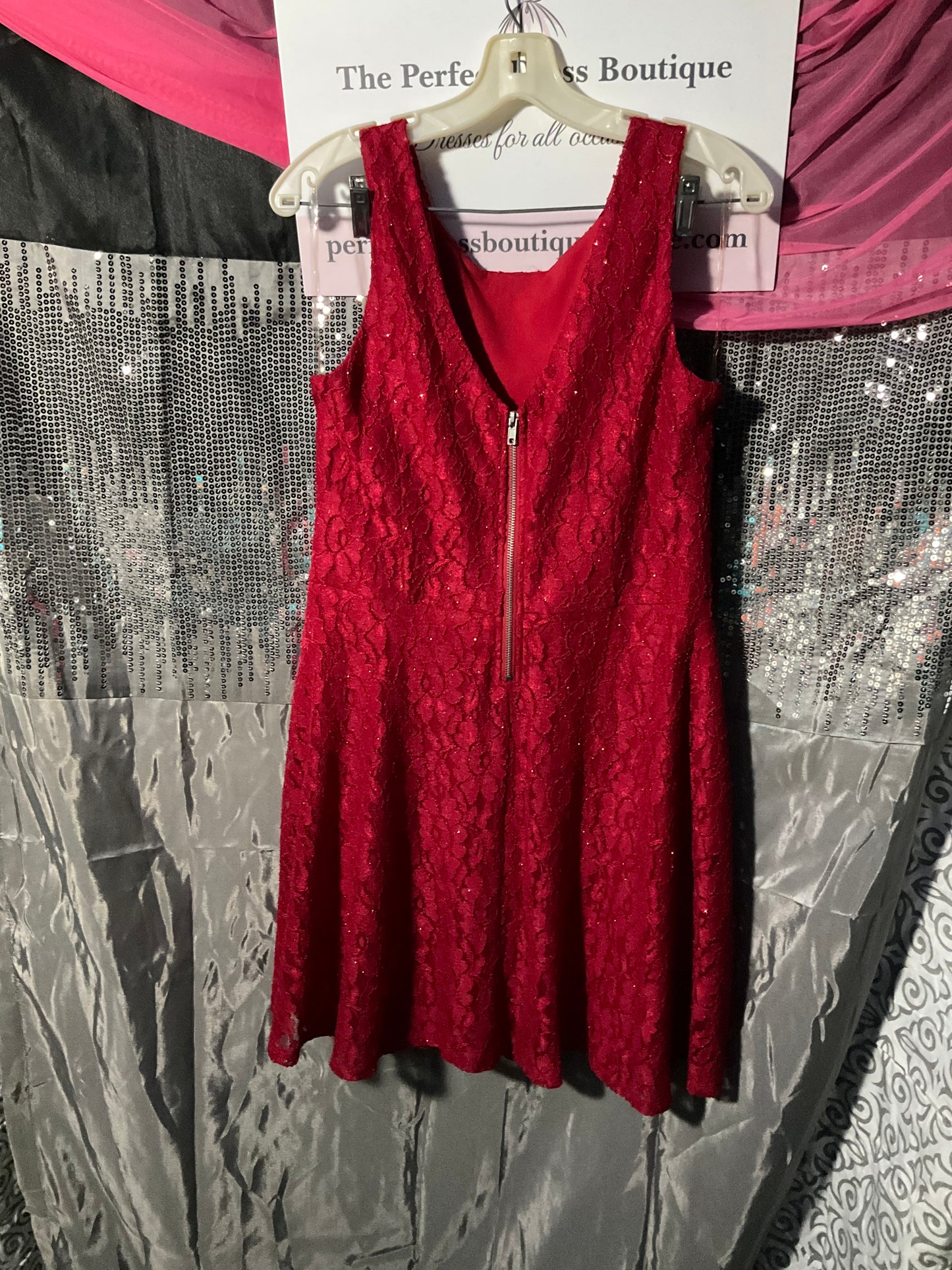 Red Sparkly Cocktail dress