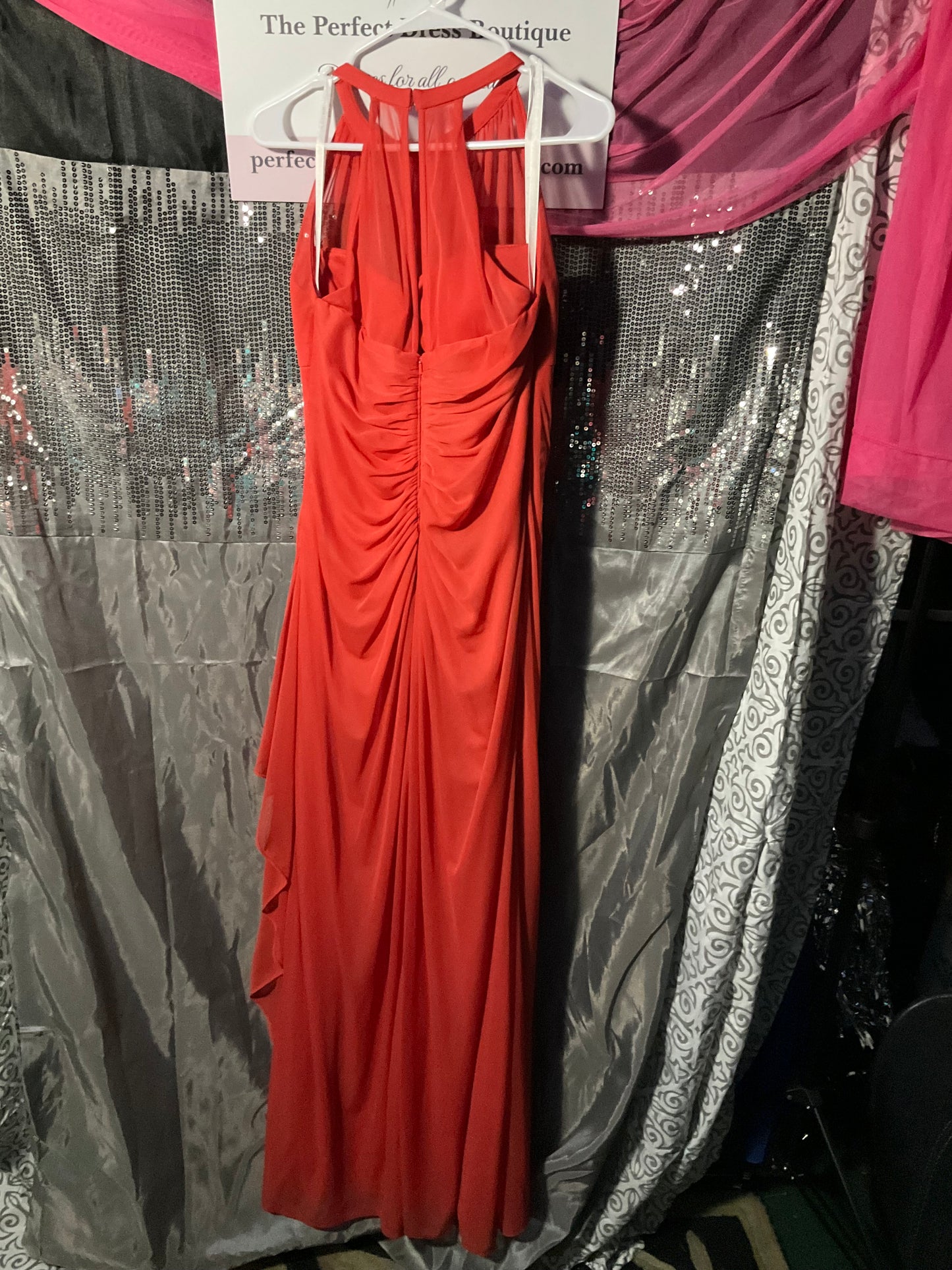 Gorgeous Orange color David’s Bridal Bridesmaid Dress