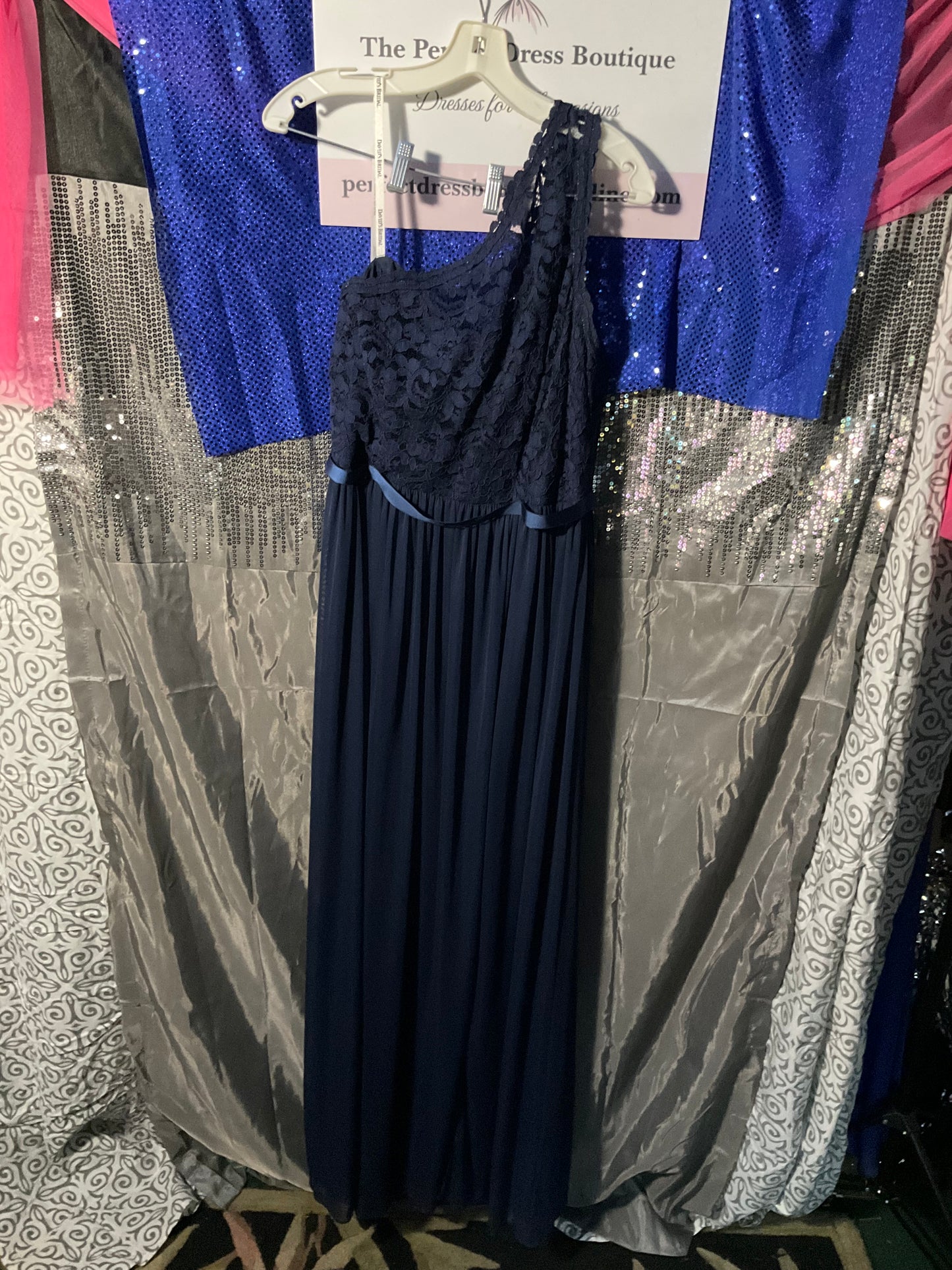 Blue David’s Bridal Bridesmaids Dress