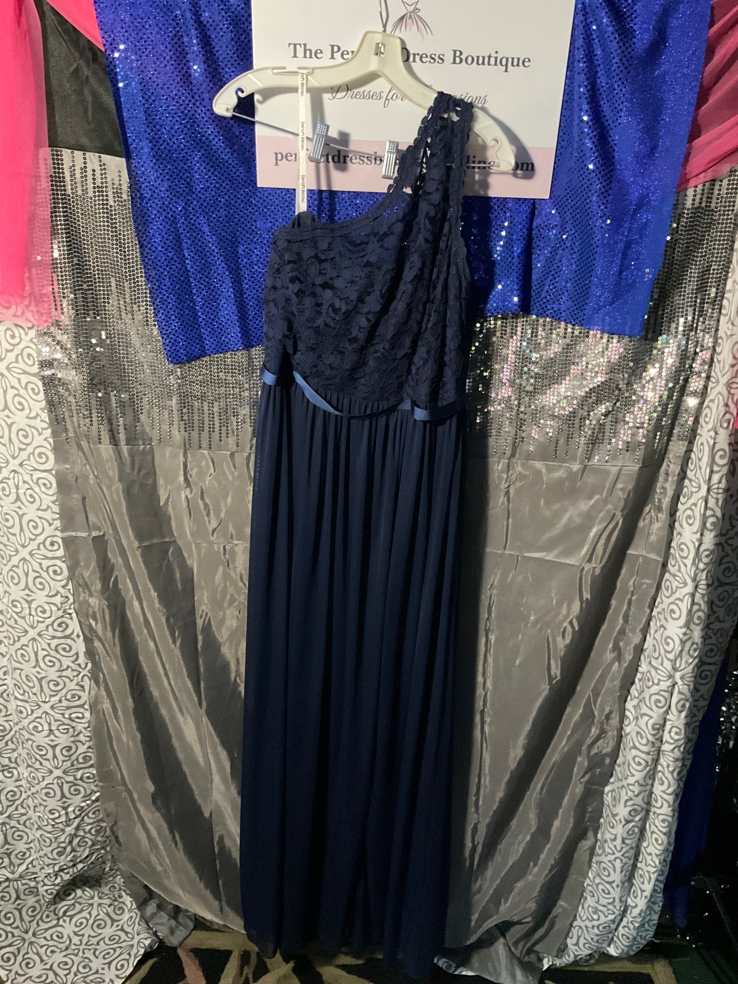 Blue David’s Bridal Bridesmaids Dress