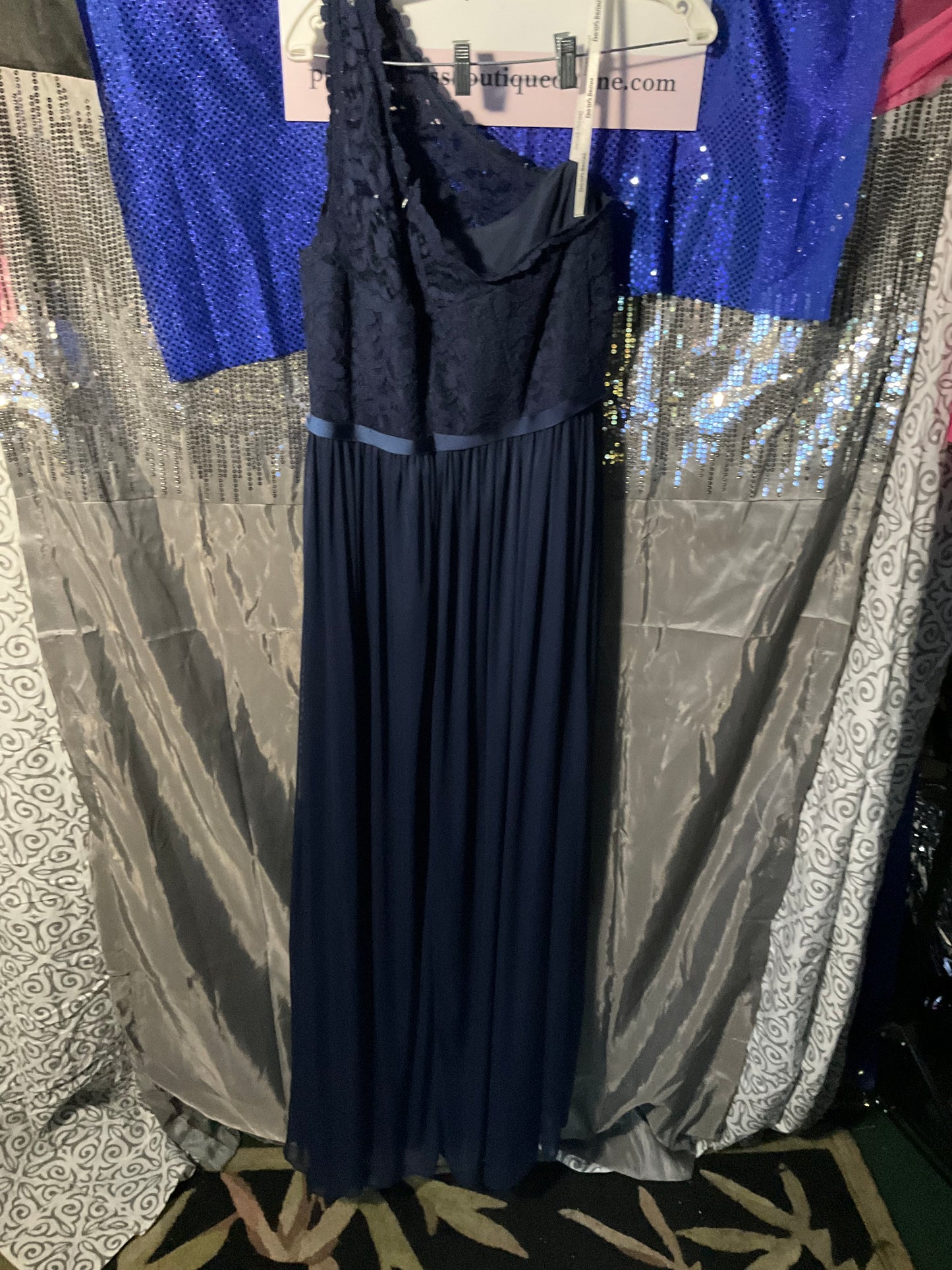 Blue David’s Bridal Bridesmaids Dress