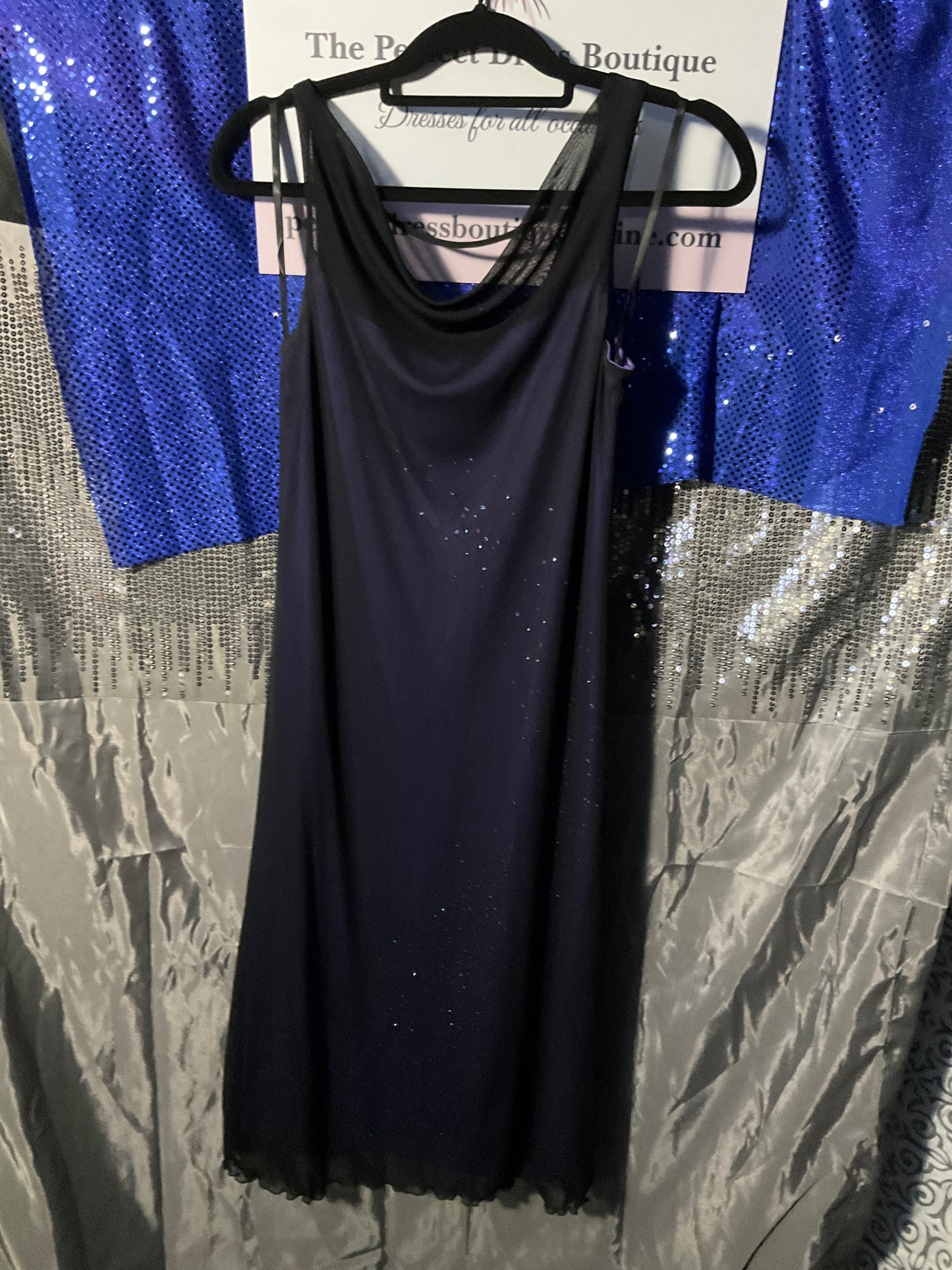 Purple sheer and shimmer dress by AGB
