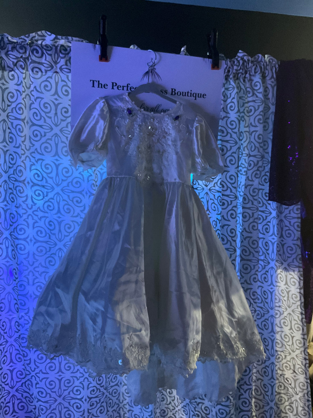 White Satin Girls special occasion dress