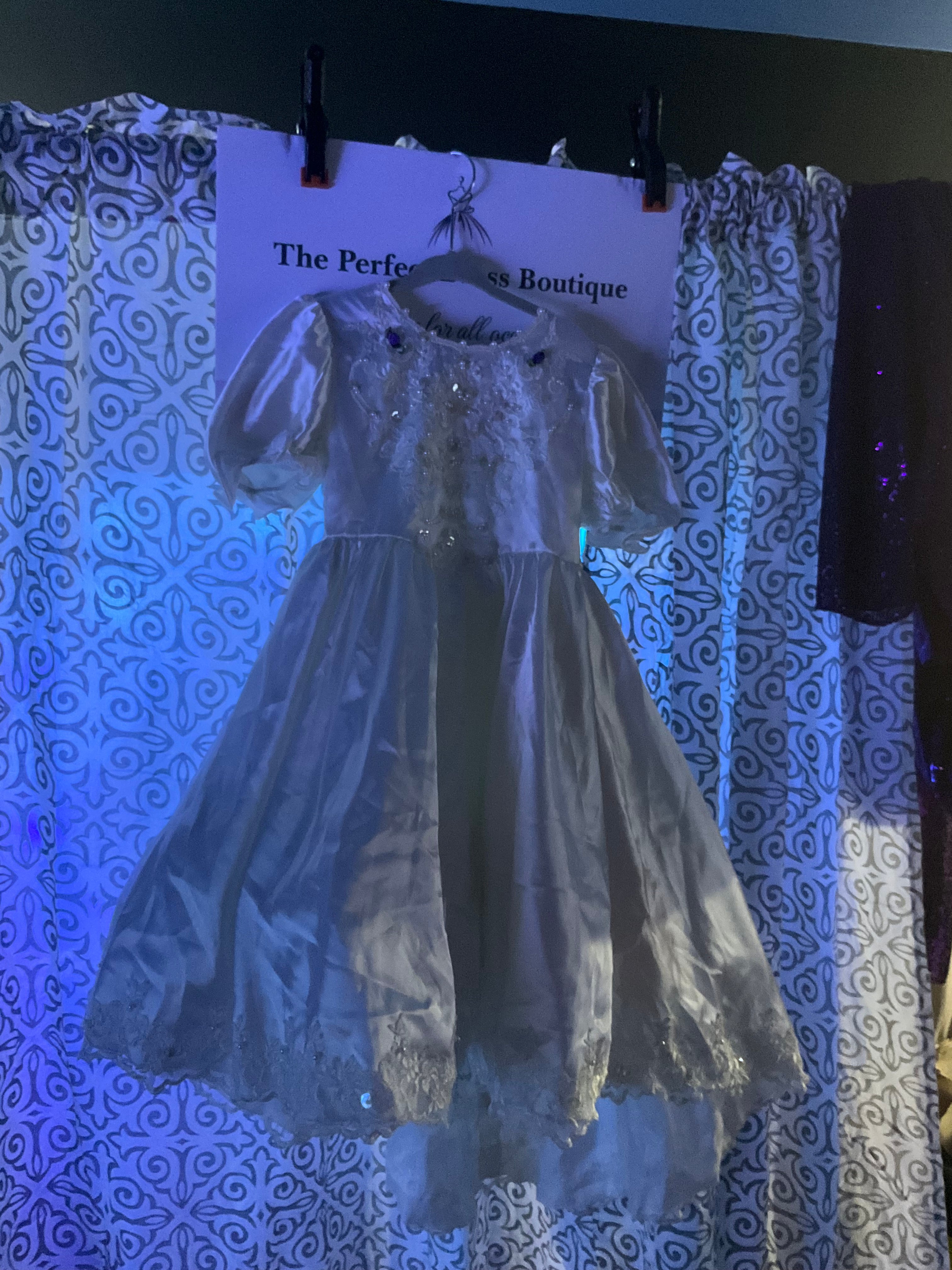 White Satin Girls special occasion dress