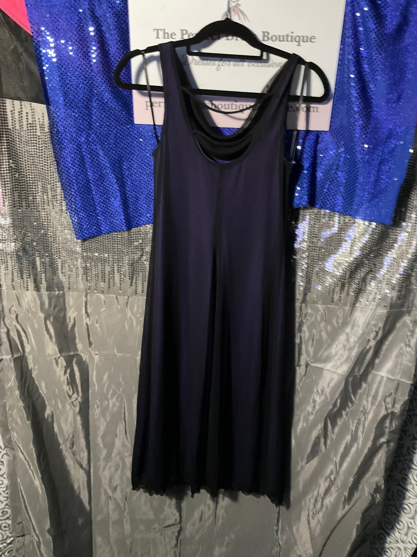 Purple sheer and shimmer dress by AGB