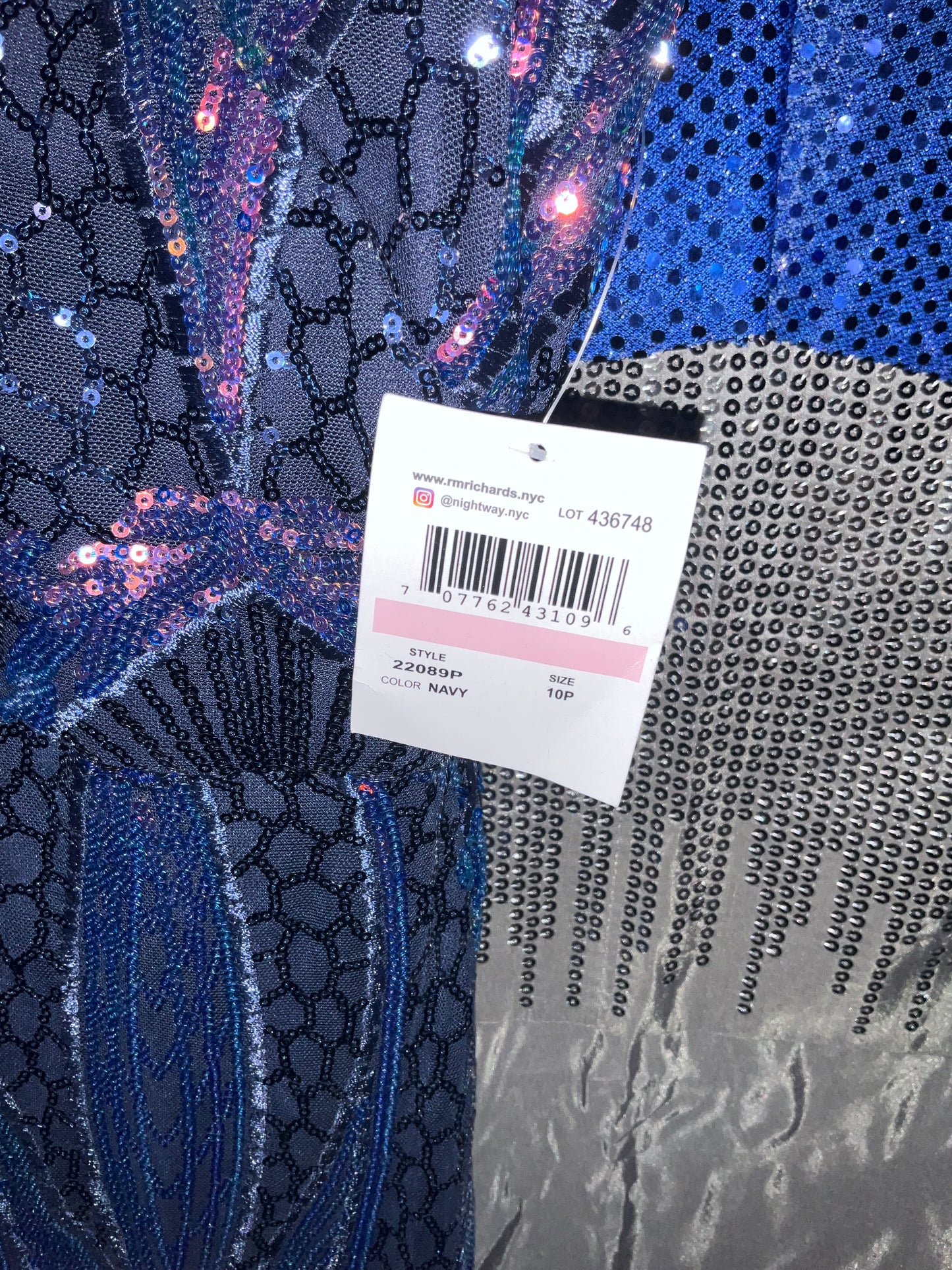 Purple beaded multi colored gown