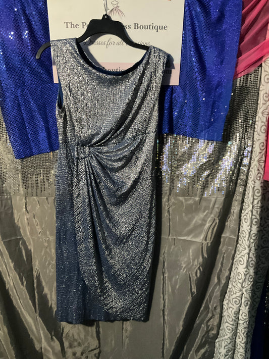Silver wrap dress by Connected