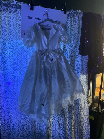 White Satin Girls special occasion dress