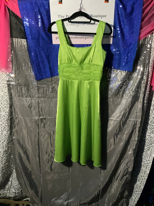 Lime Green mid-length dress