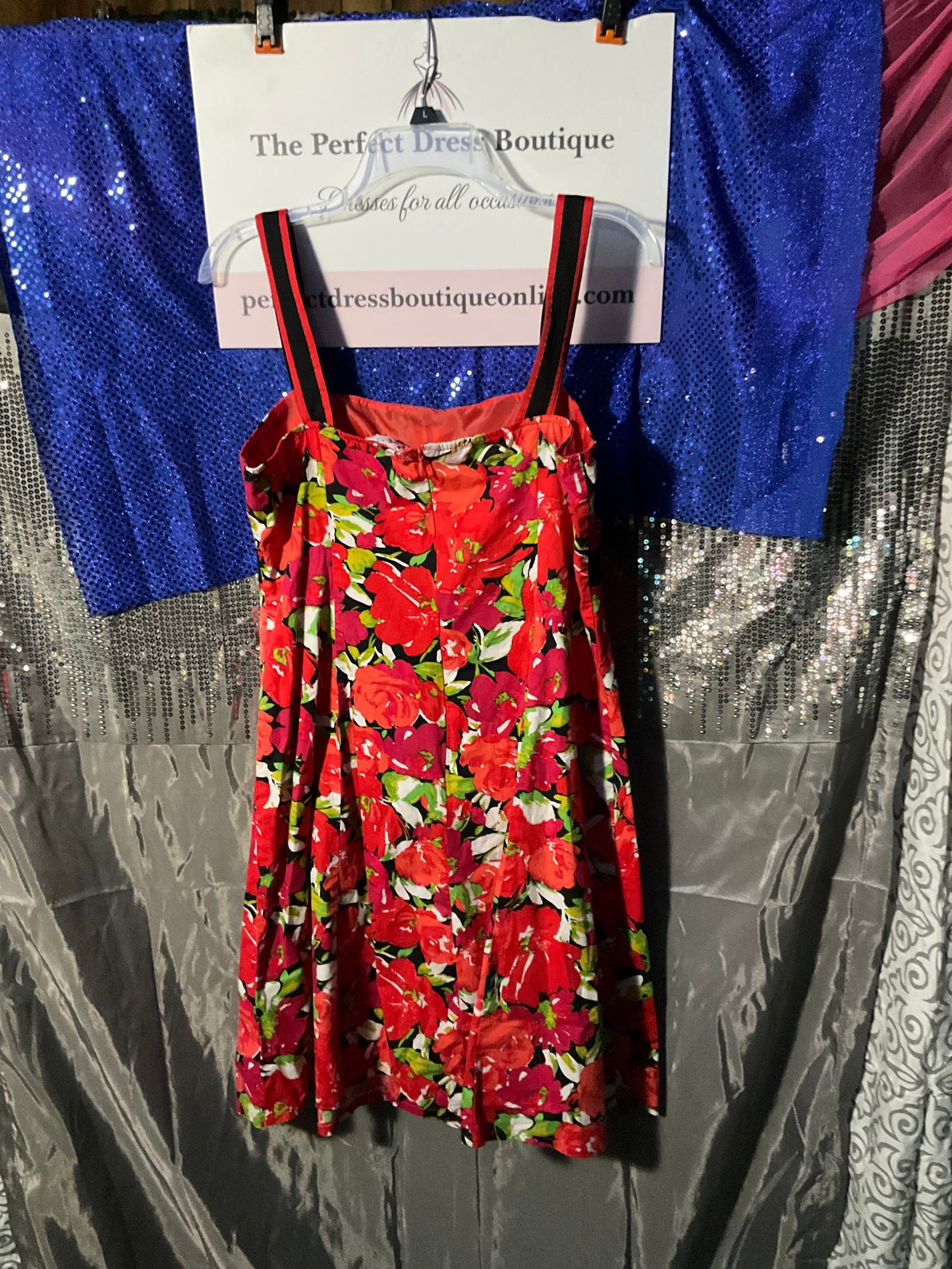 Red floral Sundress