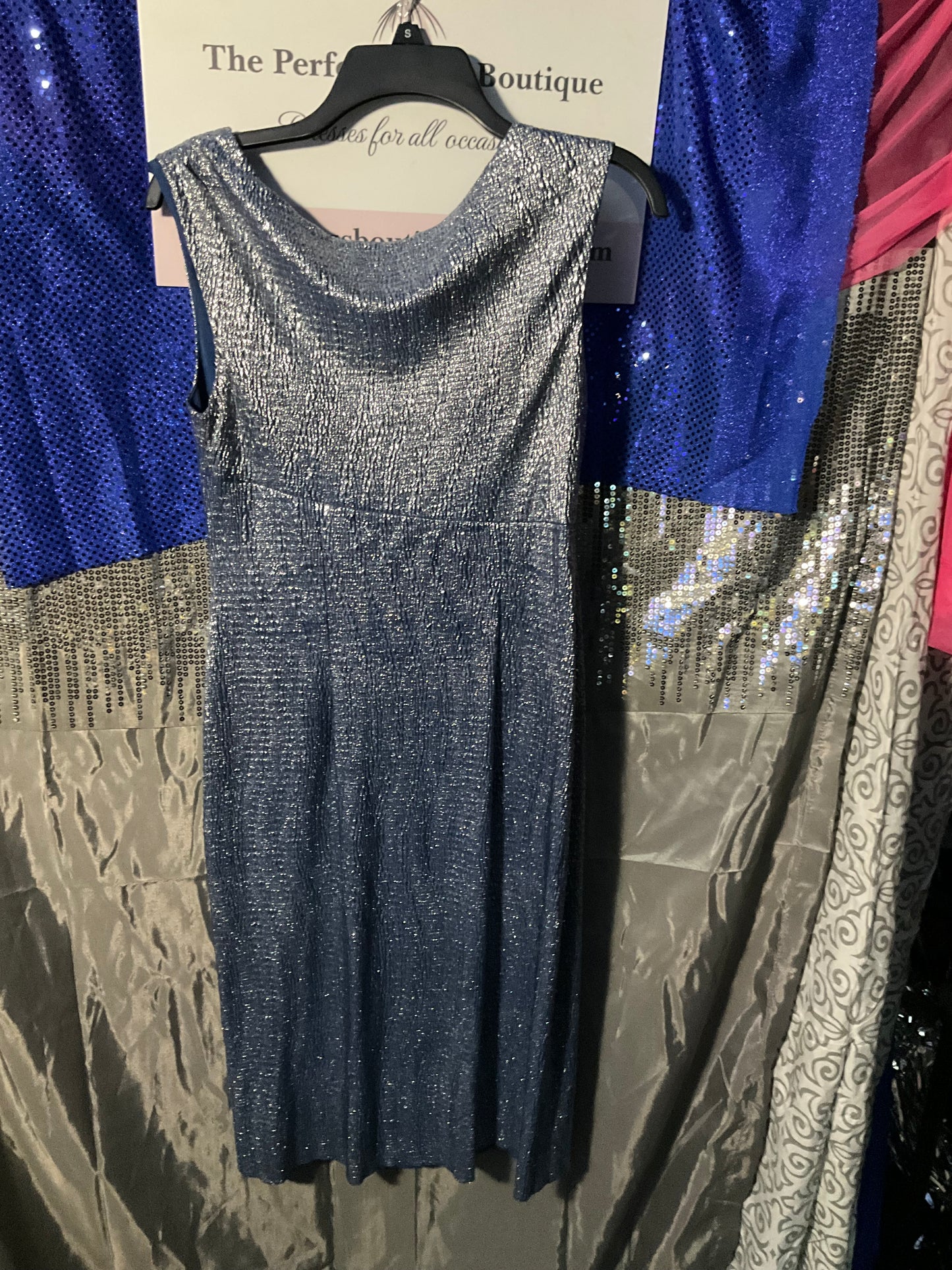 Silver wrap dress by Connected