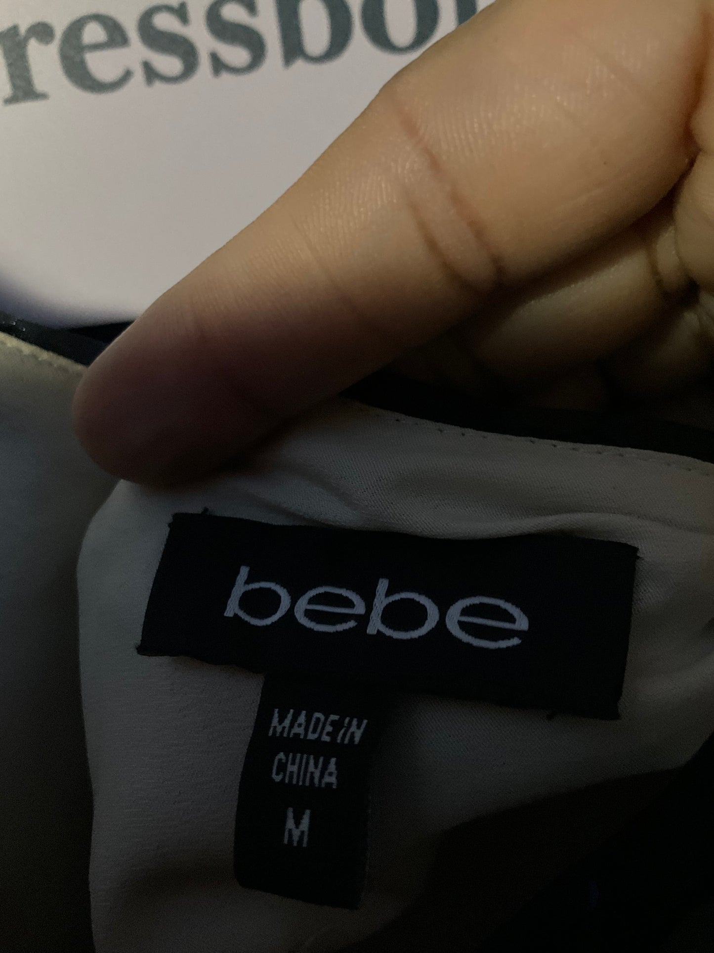 Black and Tan Bebe dress