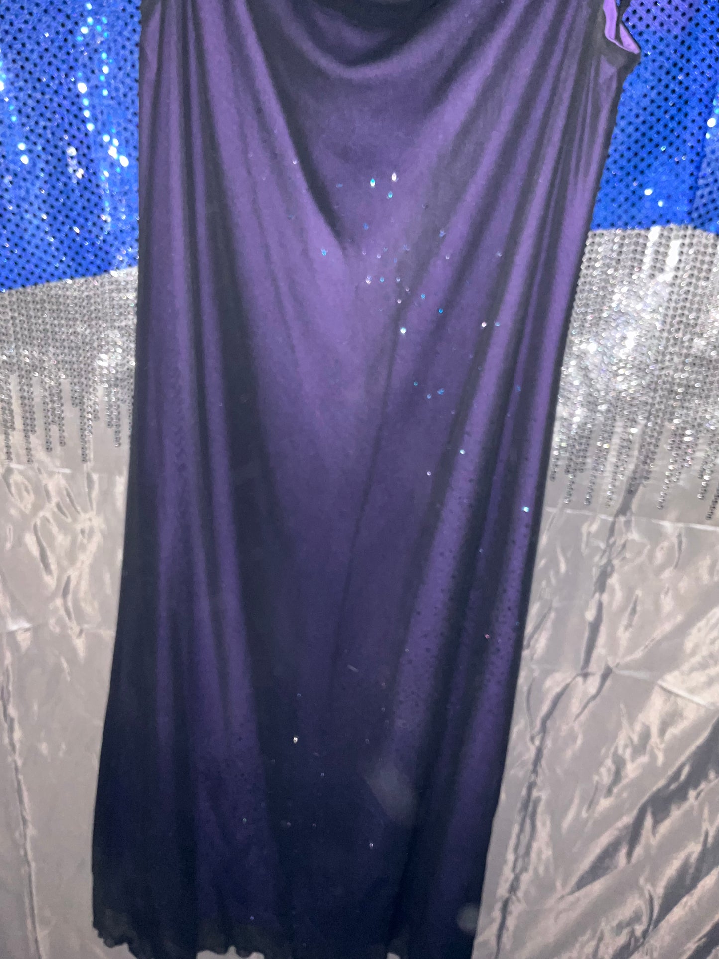 Purple sheer and shimmer dress by AGB