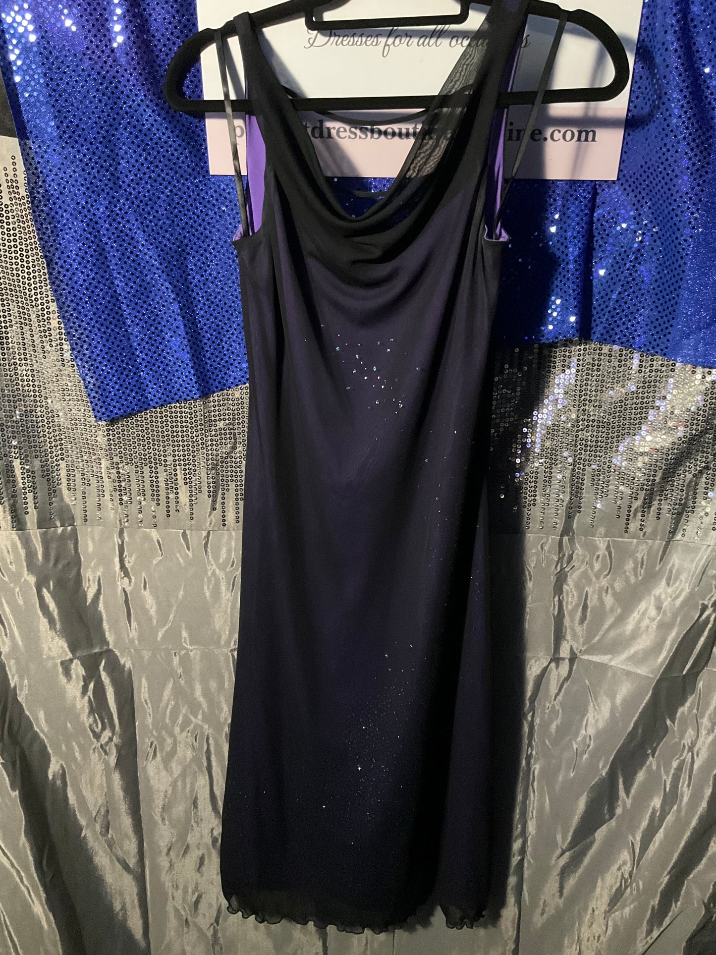 Purple sheer and shimmer dress by AGB