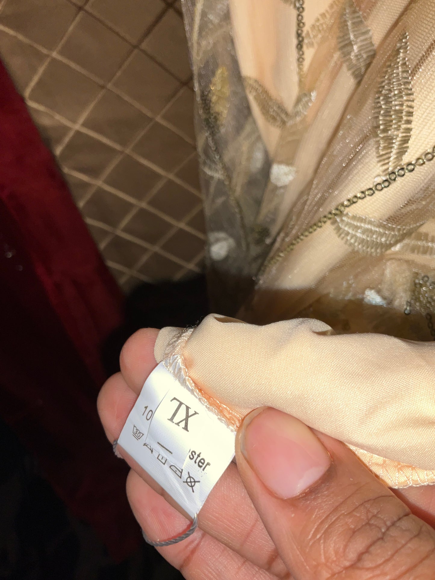Champagne Sheer Mother of the Bride Dress