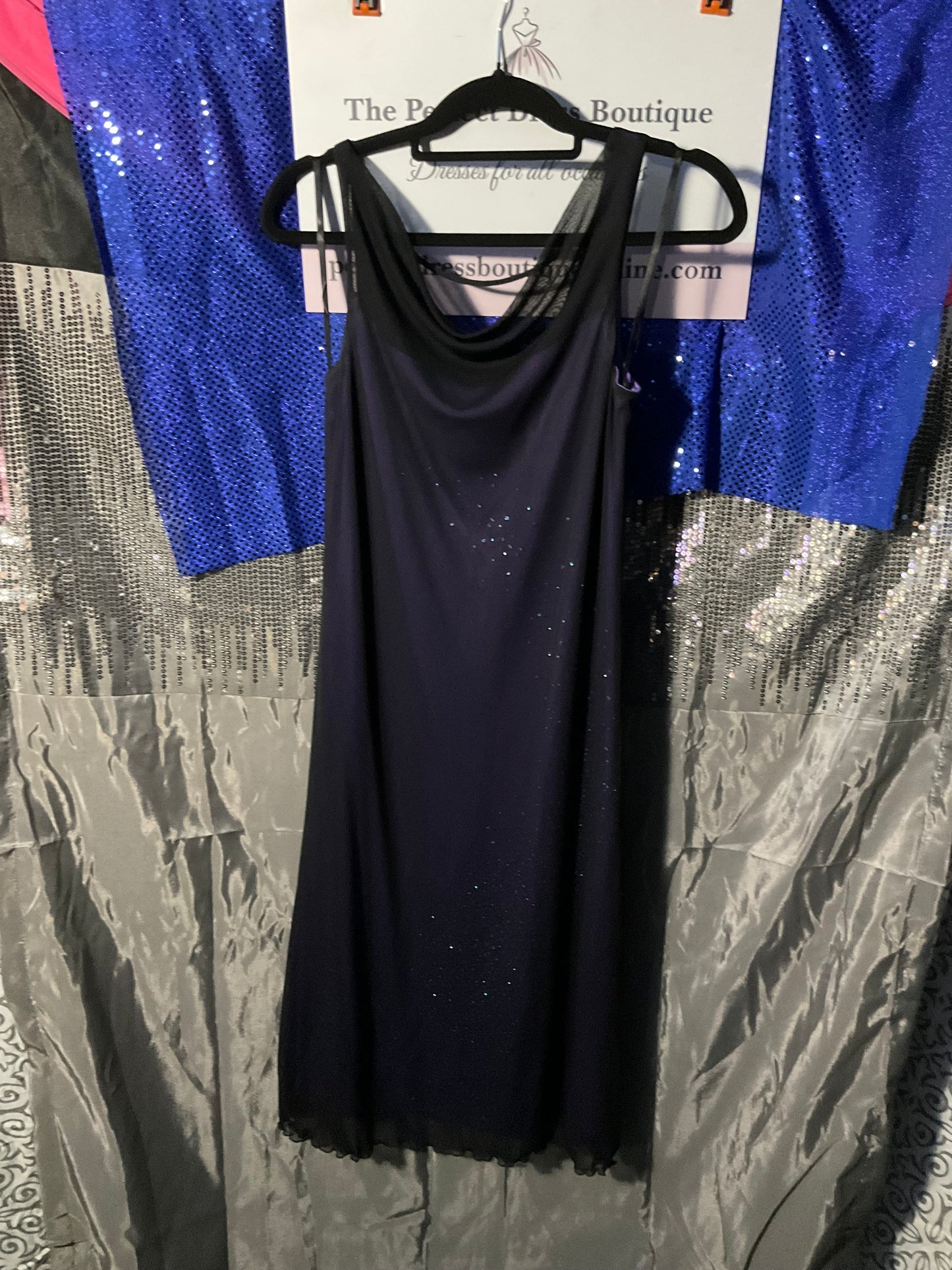 Purple sheer and shimmer dress by AGB
