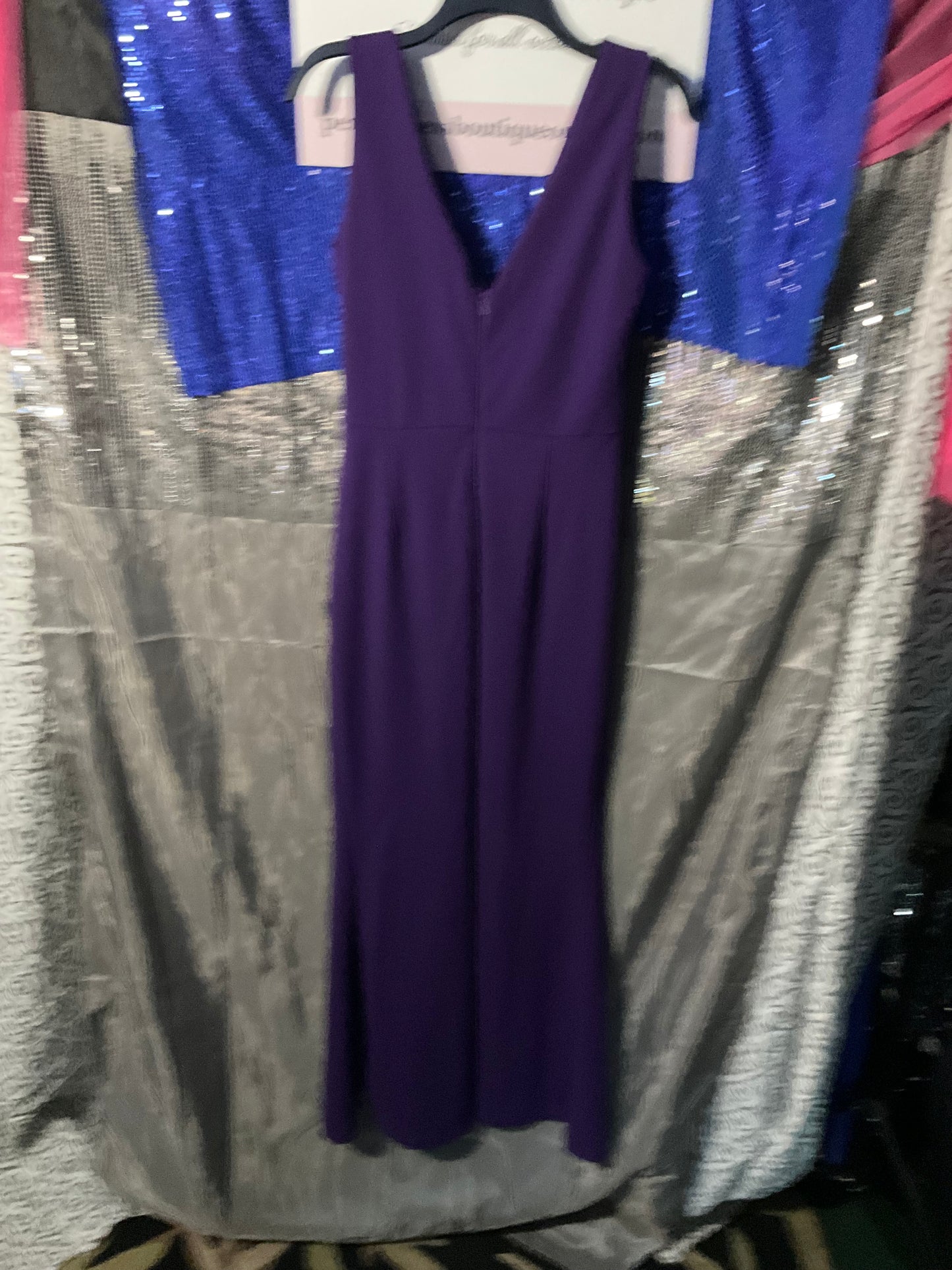 Purple tank style midi wrap dress