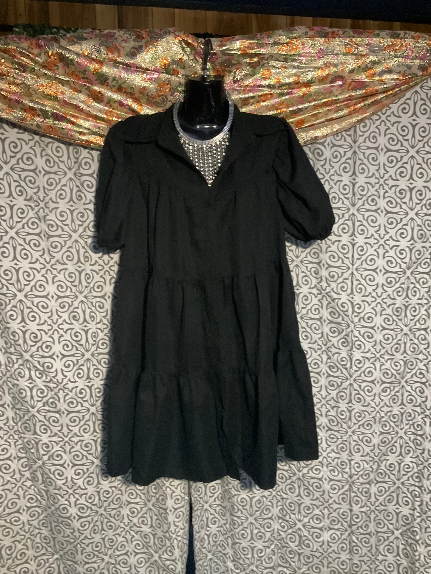 Black shirt dress