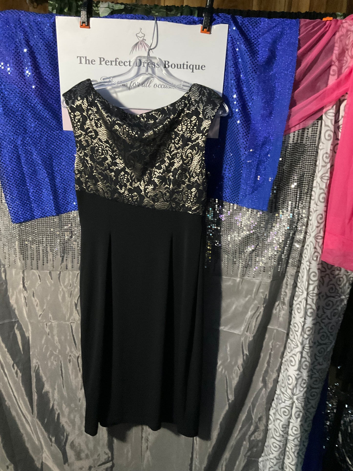 Black & Silver wrap style dress