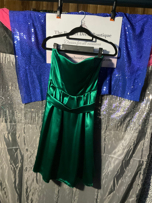Emerald Green Satin dress