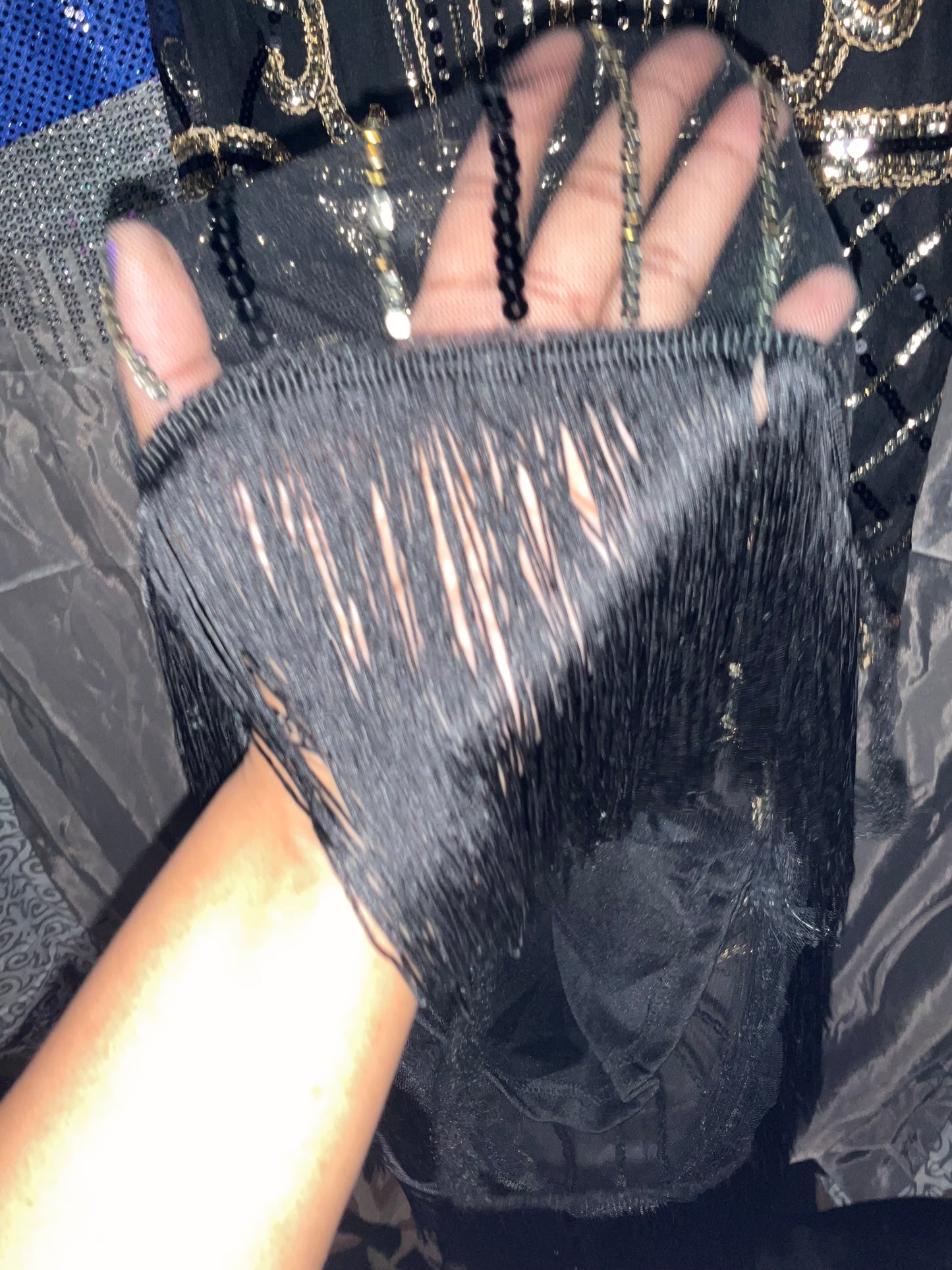 Black and Gold Gatsby style dress