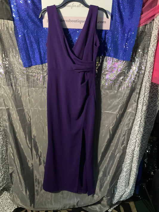 Purple tank style midi wrap dress