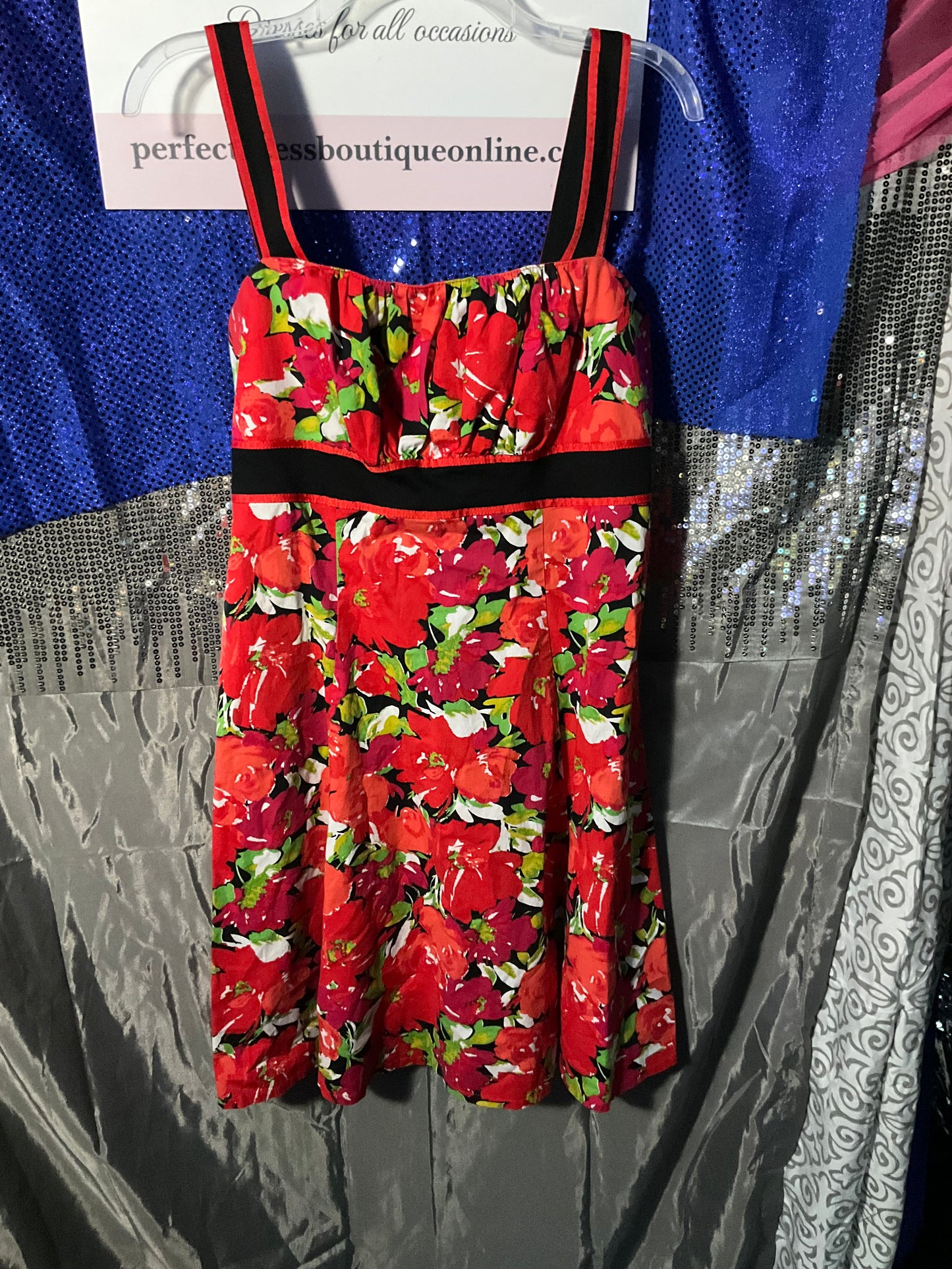Red floral Sundress