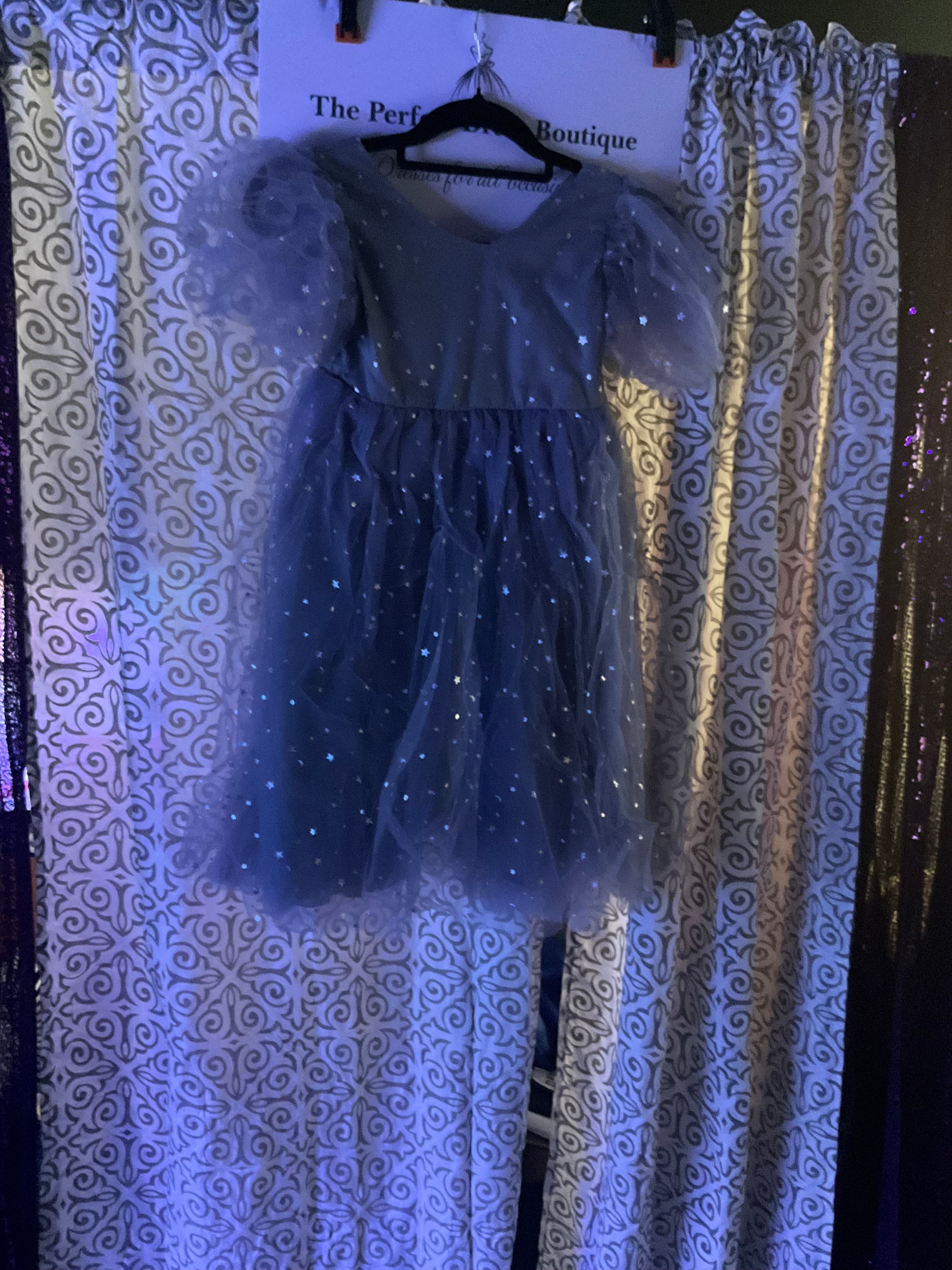 Silver Glitter Girls Special occasion Dress
