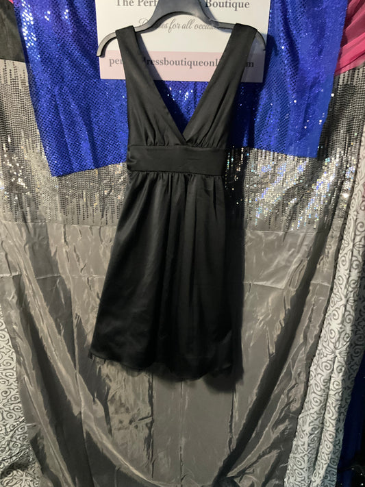 Black Satin sleeveless Dress