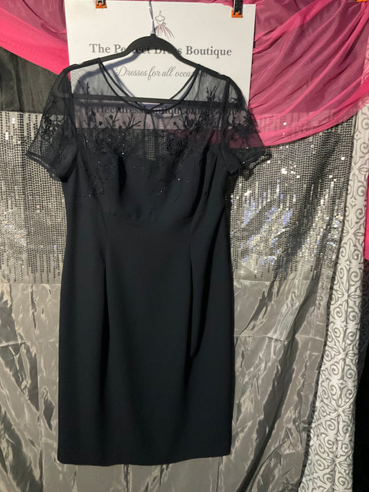 Black lace & sheer Maggy London dress