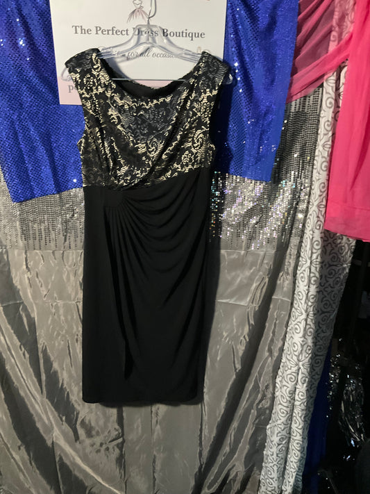 Black & Silver wrap style dress