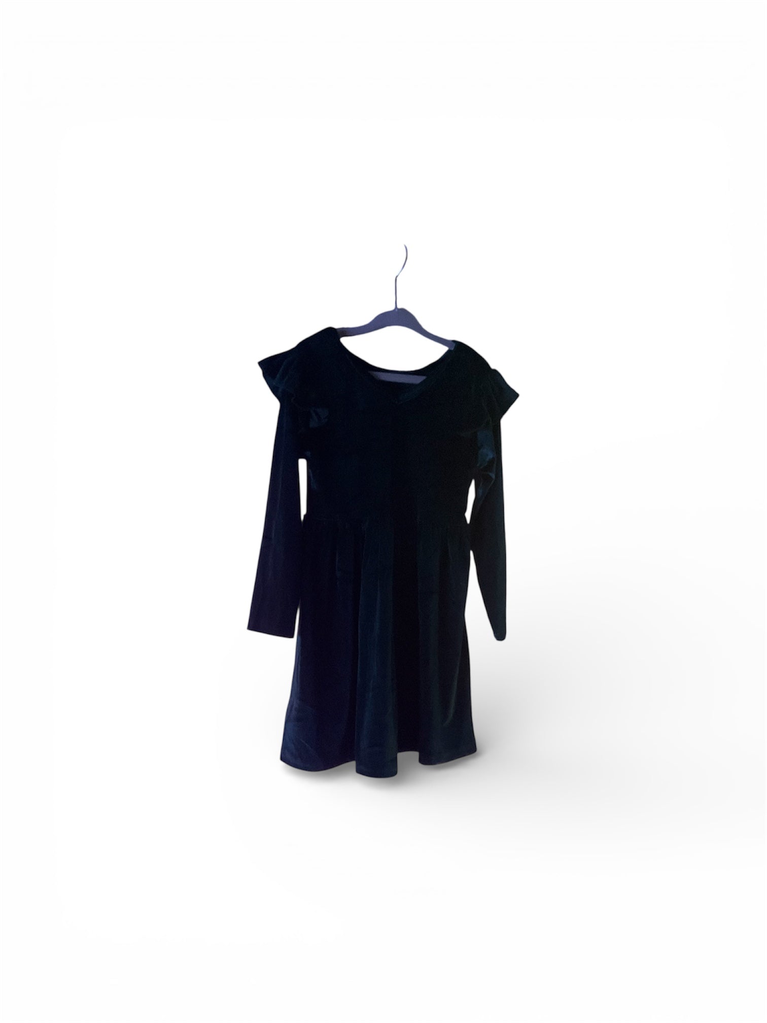 Green velvet girls special occasion dress