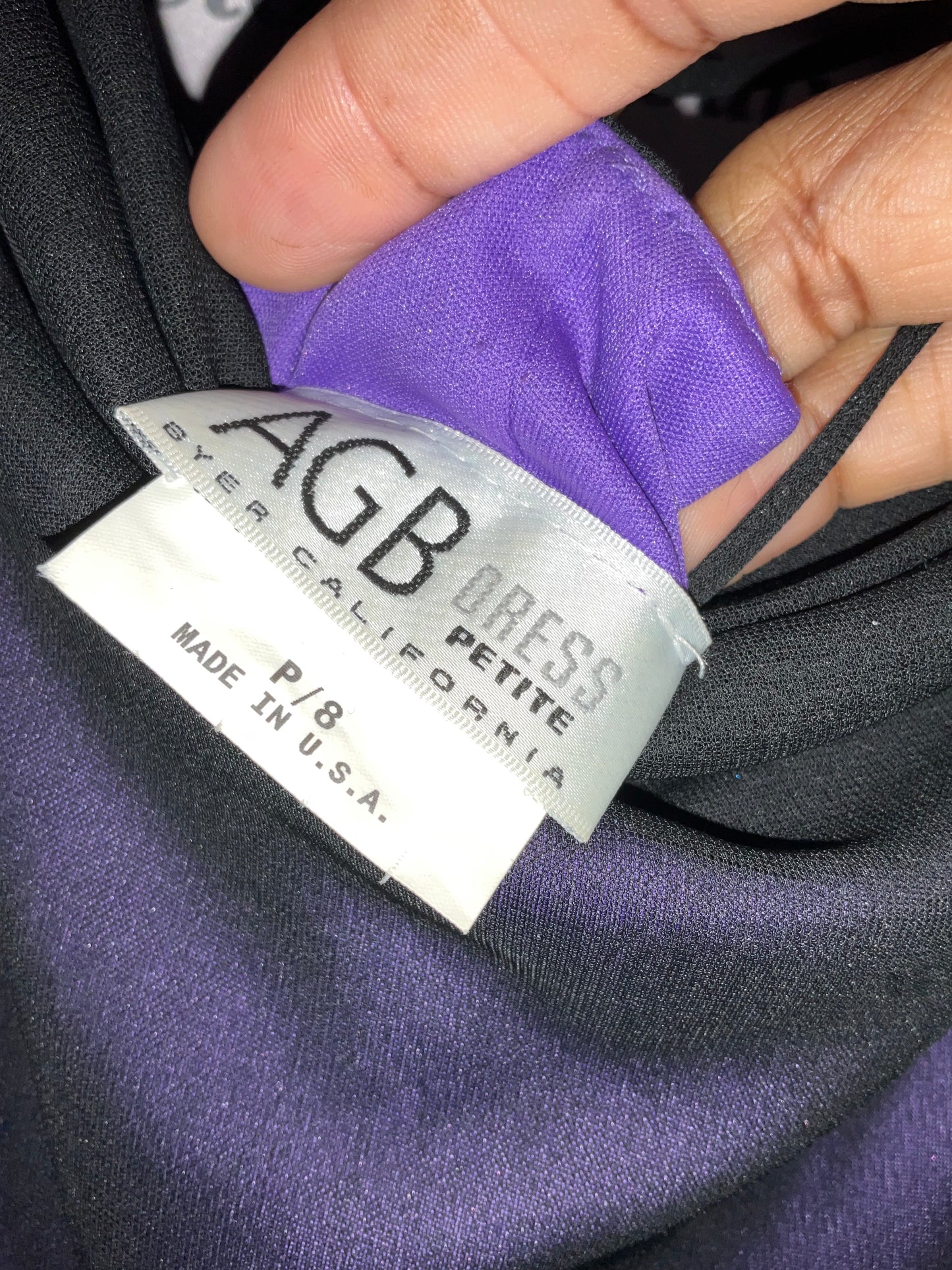 Purple sheer and shimmer dress by AGB