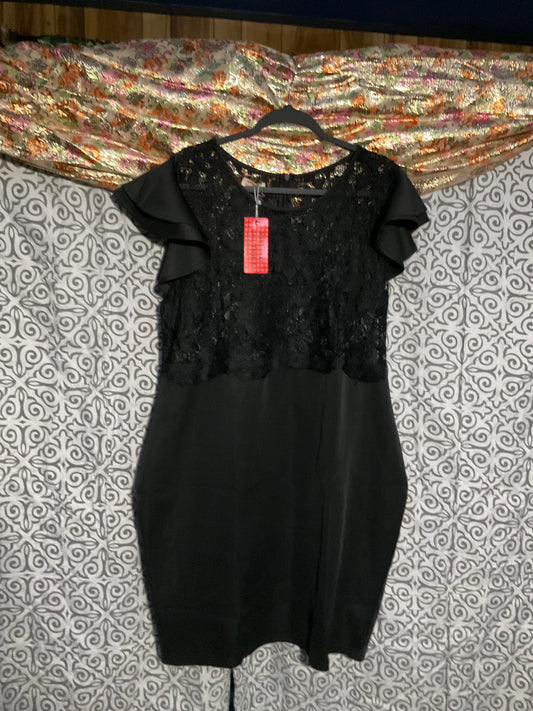 Black lace and satin Special Occasion Dress