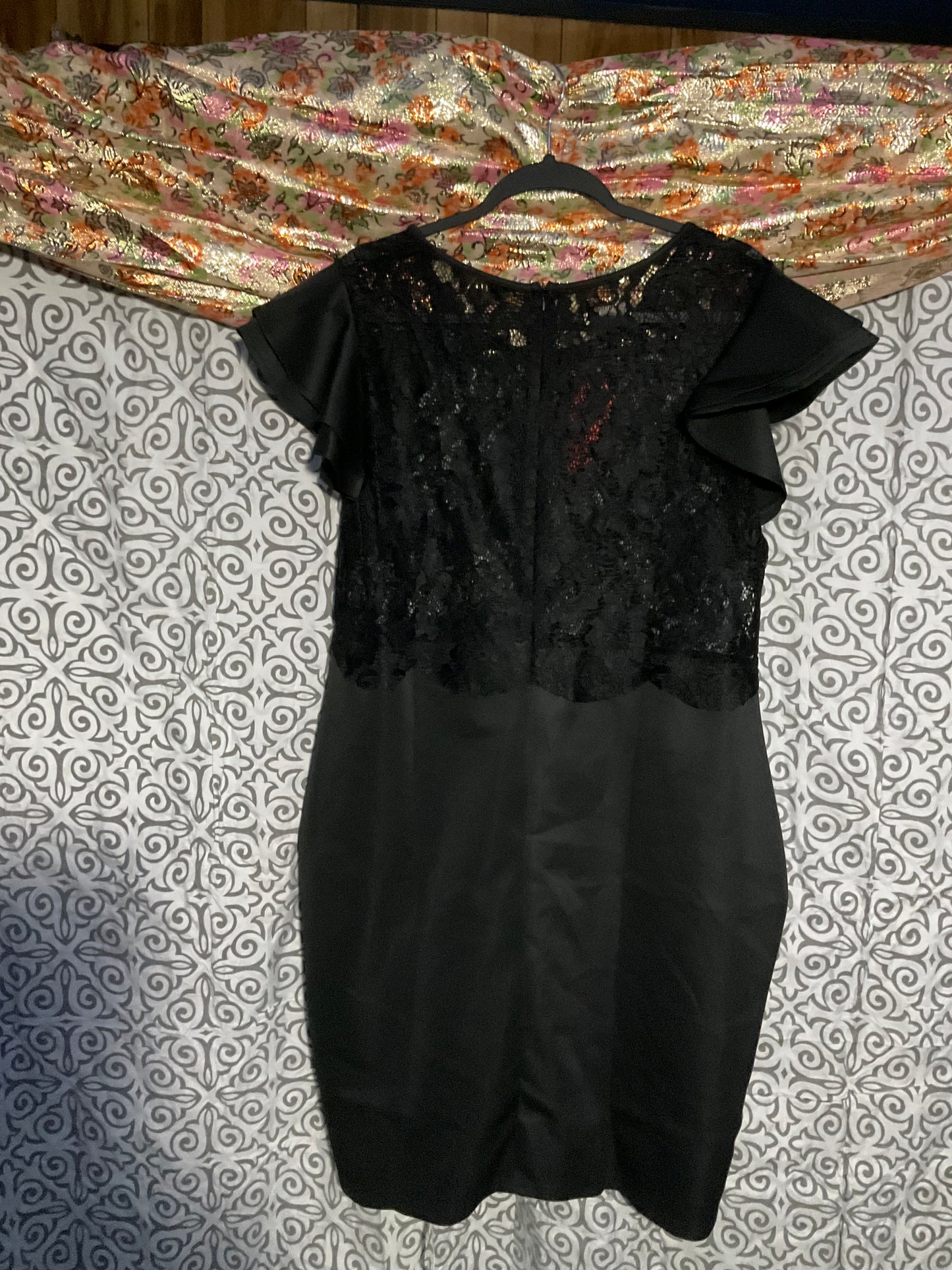 Black lace and satin Special Occasion Dress