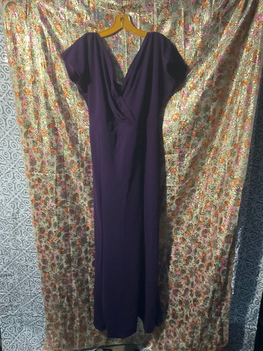 Gorgeous Purple short sleeve Special Occasion dress