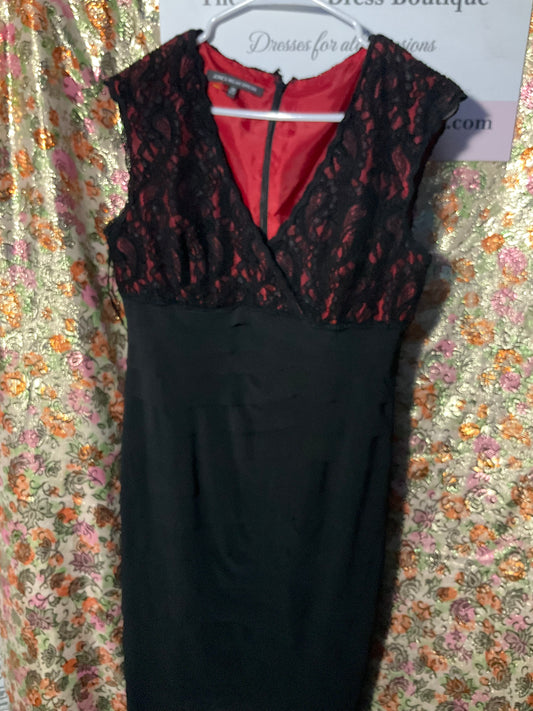 Black & Red lace cocktail dress